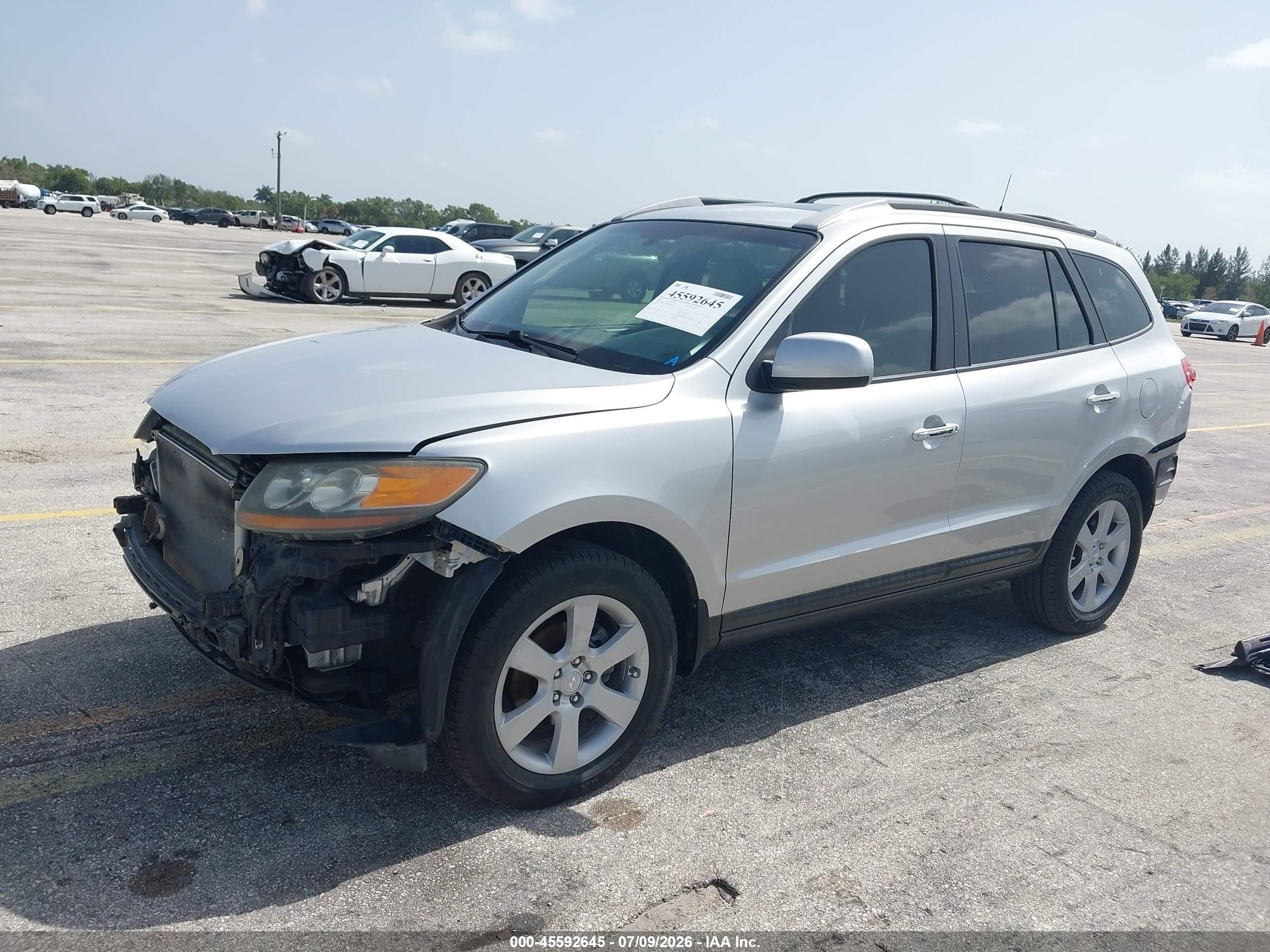 2007 Hyundai Santa Fe Limited/se Silver vin: 5NMSH13E67H019662