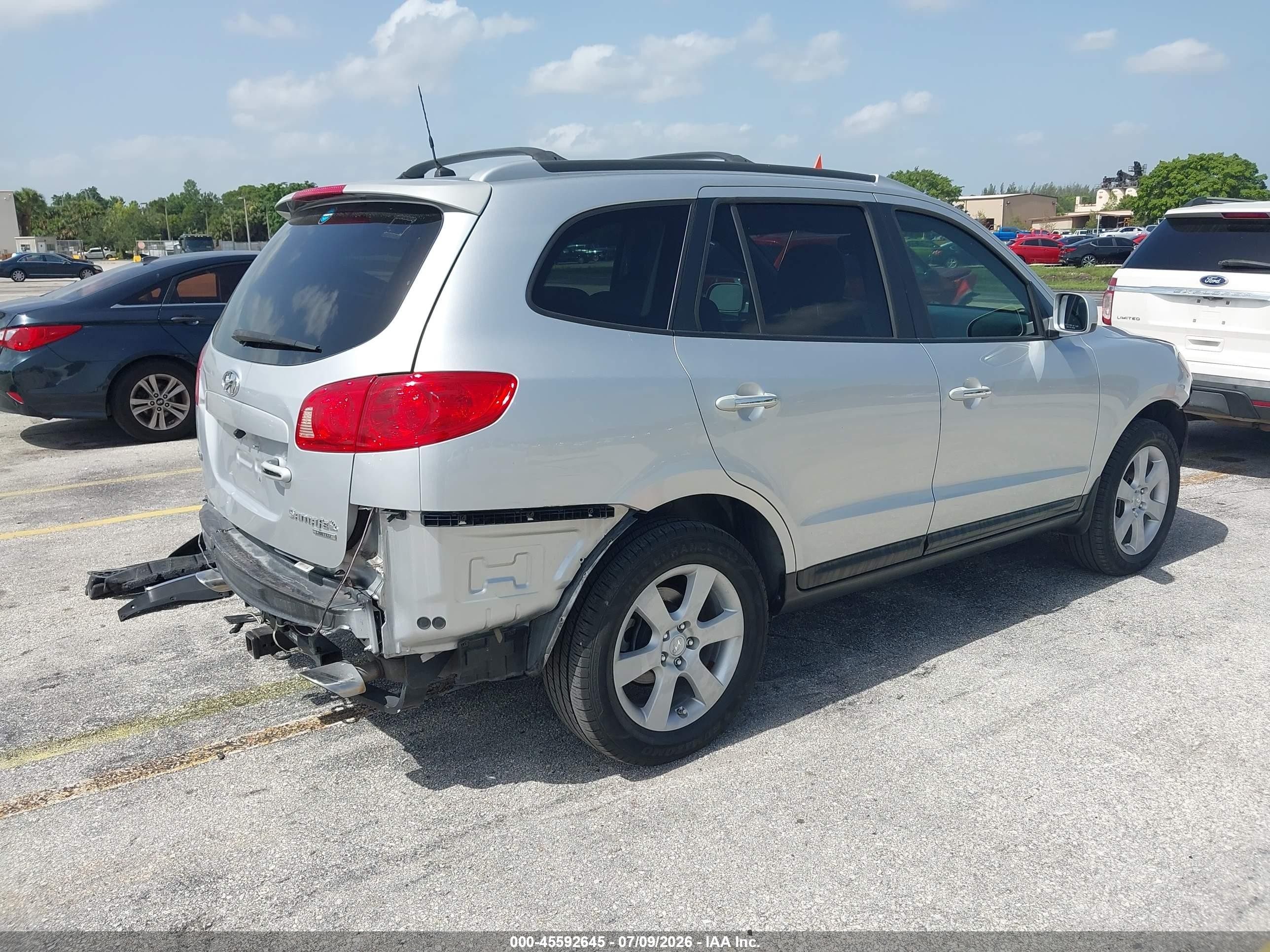 2007 Hyundai Santa Fe Limited/se Silver vin: 5NMSH13E67H019662