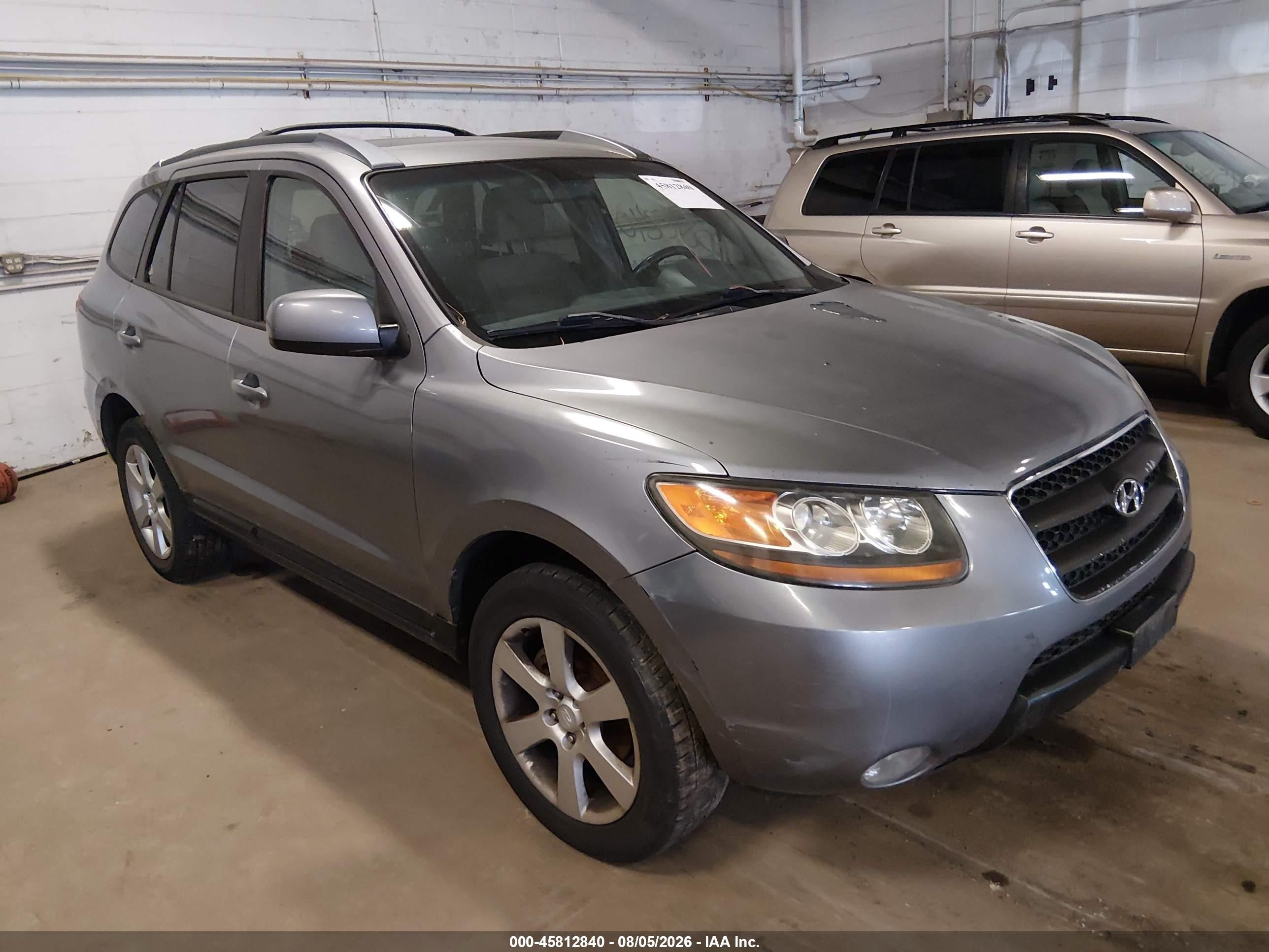 2007 Hyundai Santa Fe Limited/se Серый vin: 5NMSH13E67H037076