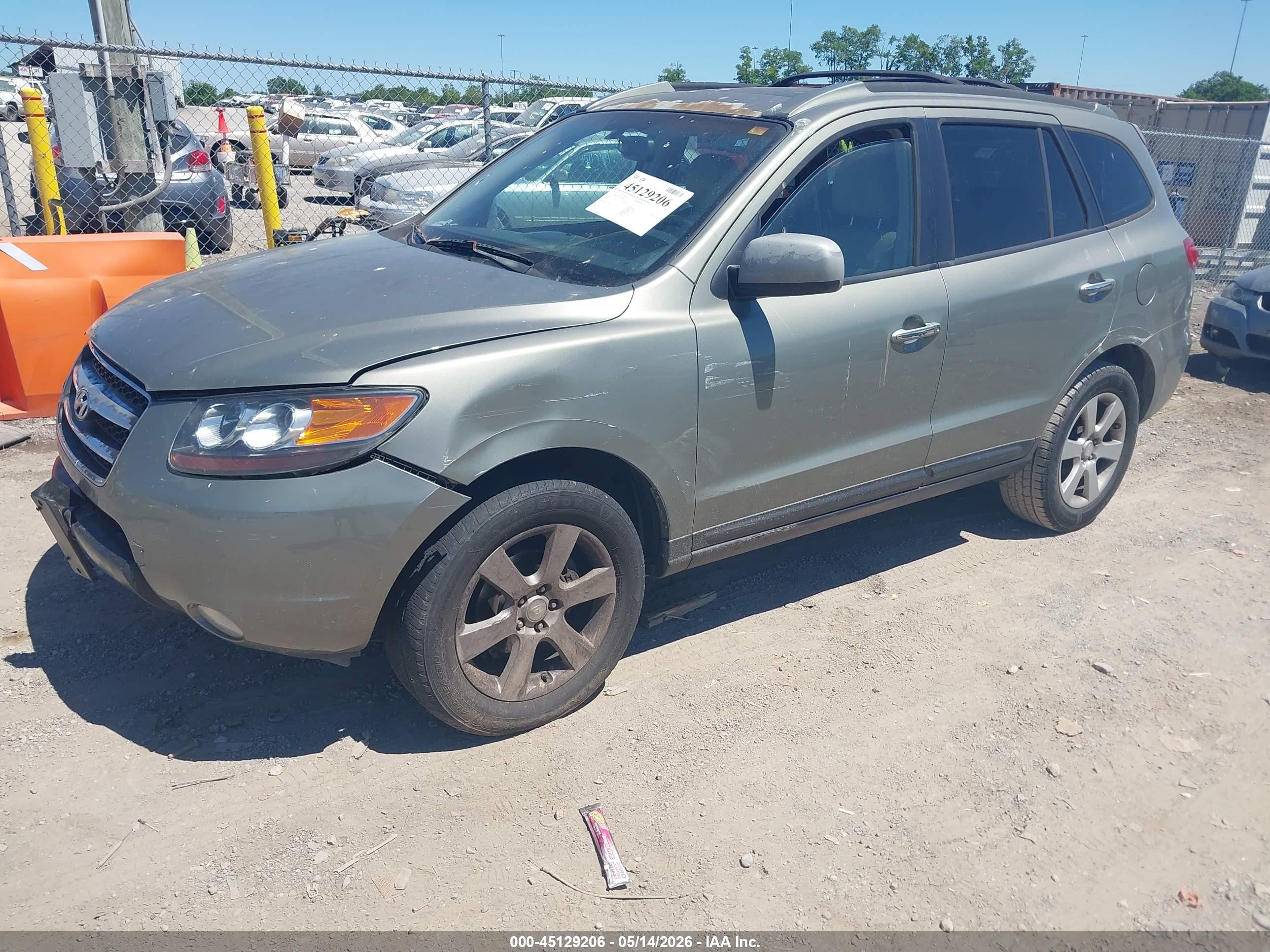 2007 Hyundai Santa Fe Limited/se Green vin: 5NMSH13E67H047994