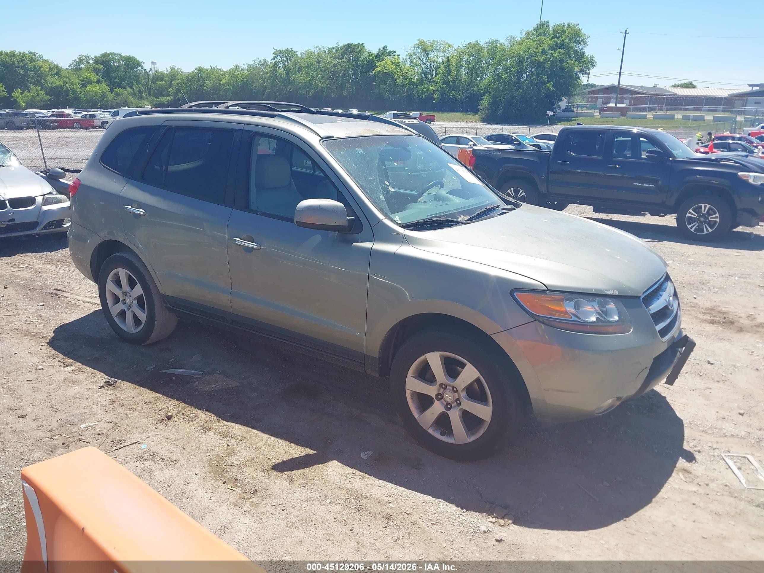 2007 Hyundai Santa Fe Limited/se Green vin: 5NMSH13E67H047994