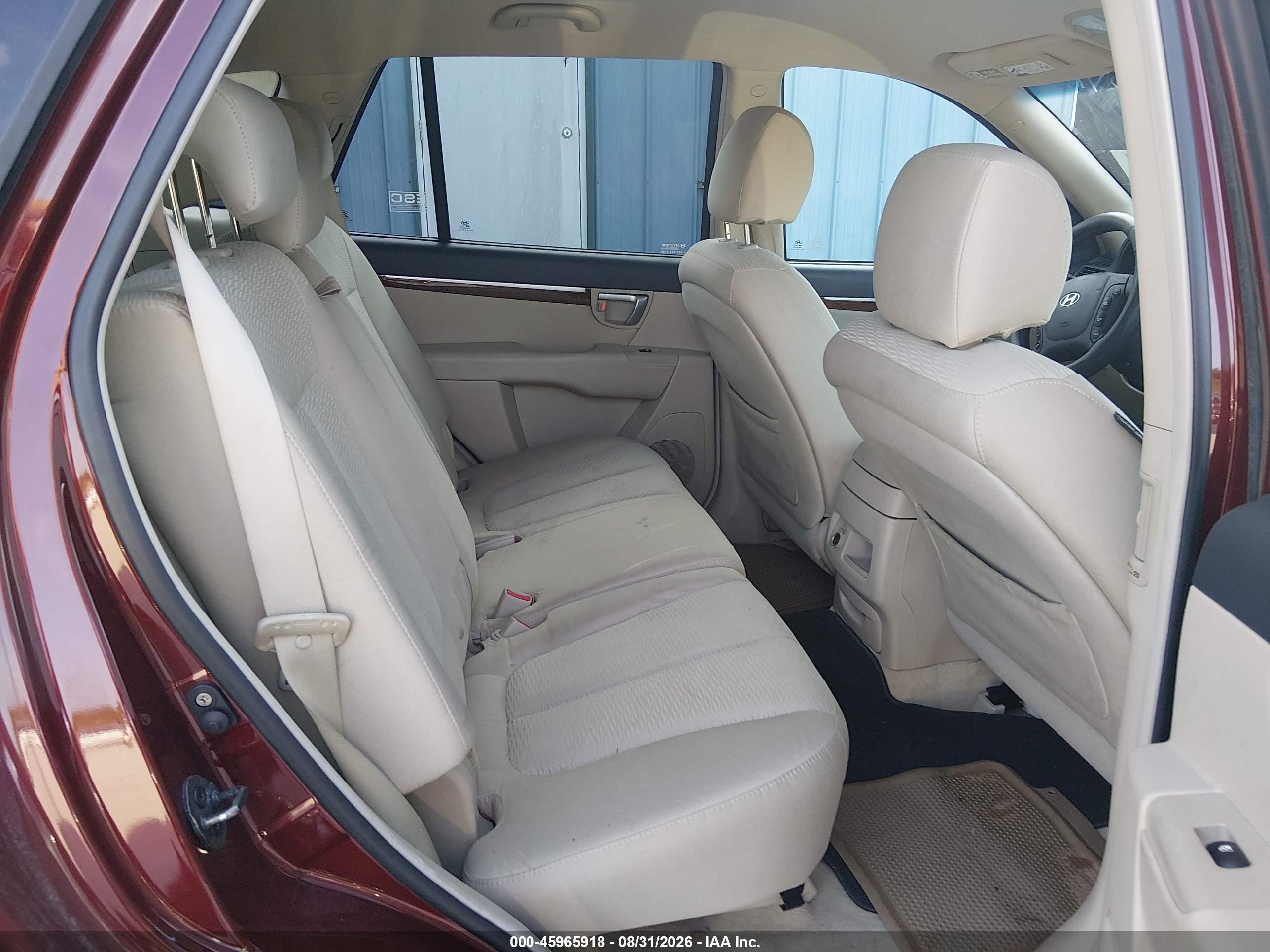2007 Hyundai Santa Fe Limited/se Burgundy vin: 5NMSH13E67H103495