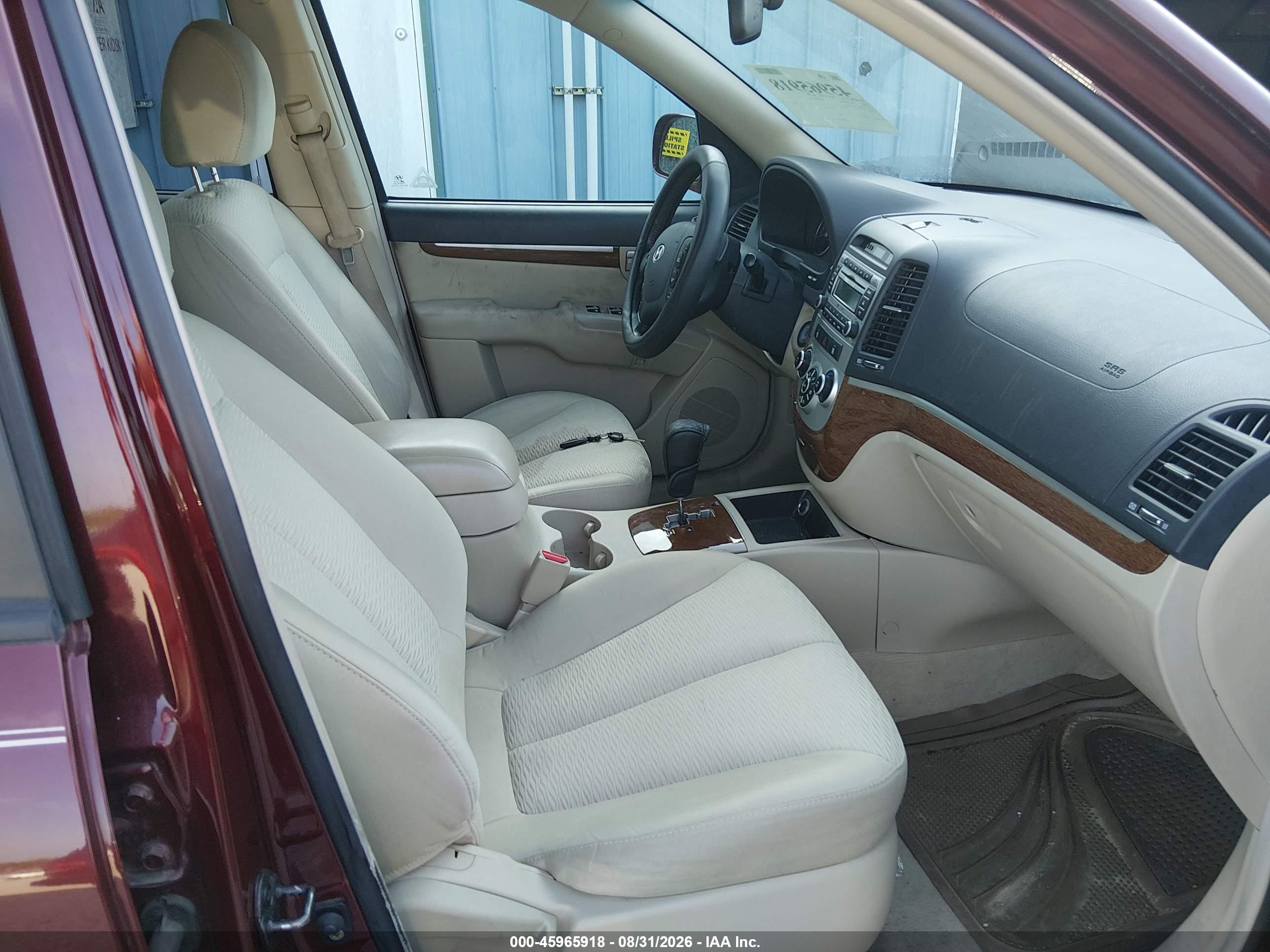 2007 Hyundai Santa Fe Limited/se Burgundy vin: 5NMSH13E67H103495