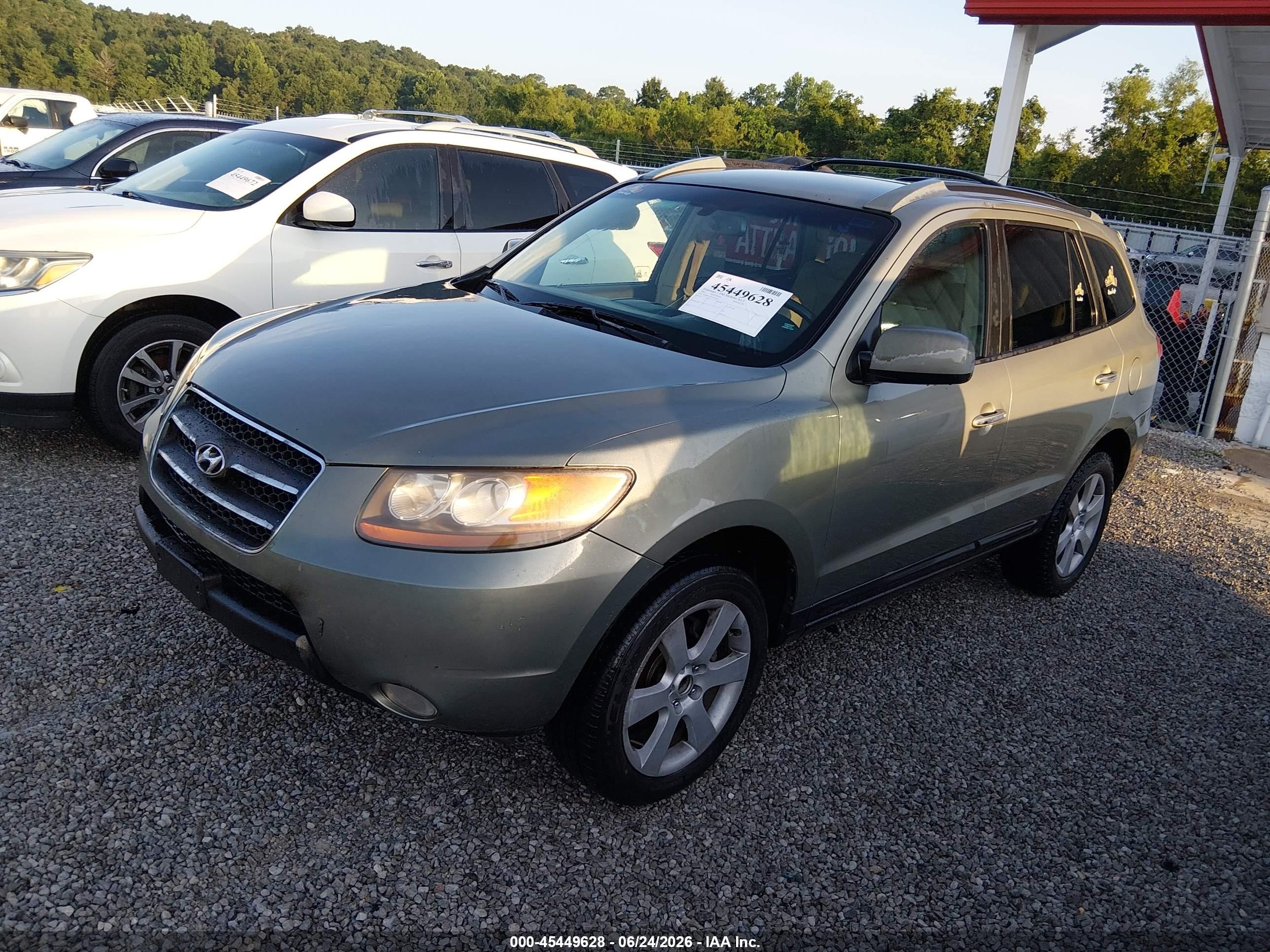 2007 Hyundai Santa Fe Limited/se Gray vin: 5NMSH13E67H112617