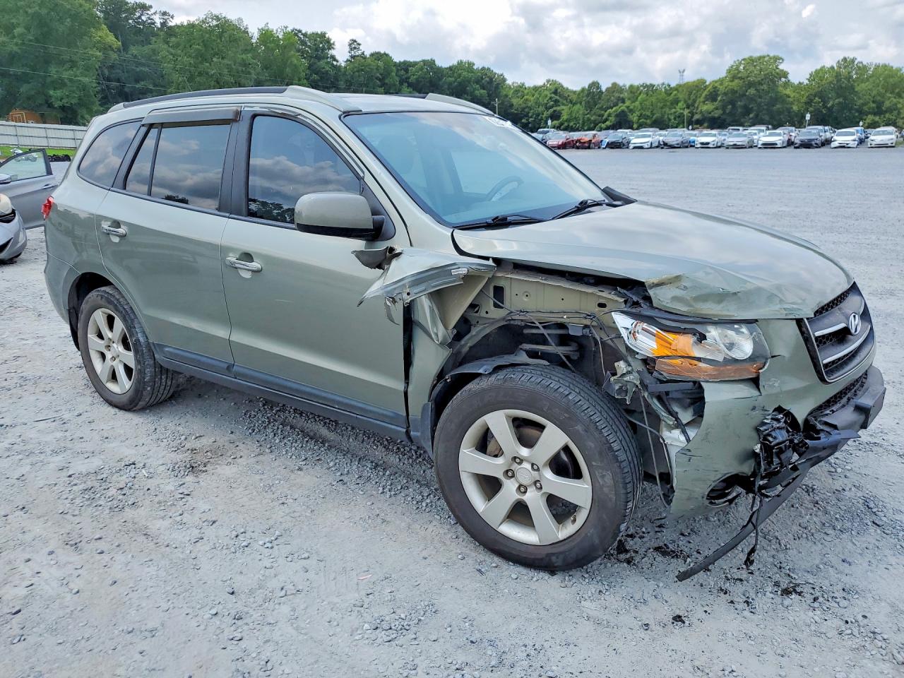 2008 Hyundai Santa Fe Se Зеленый vin: 5NMSH13E68H170826