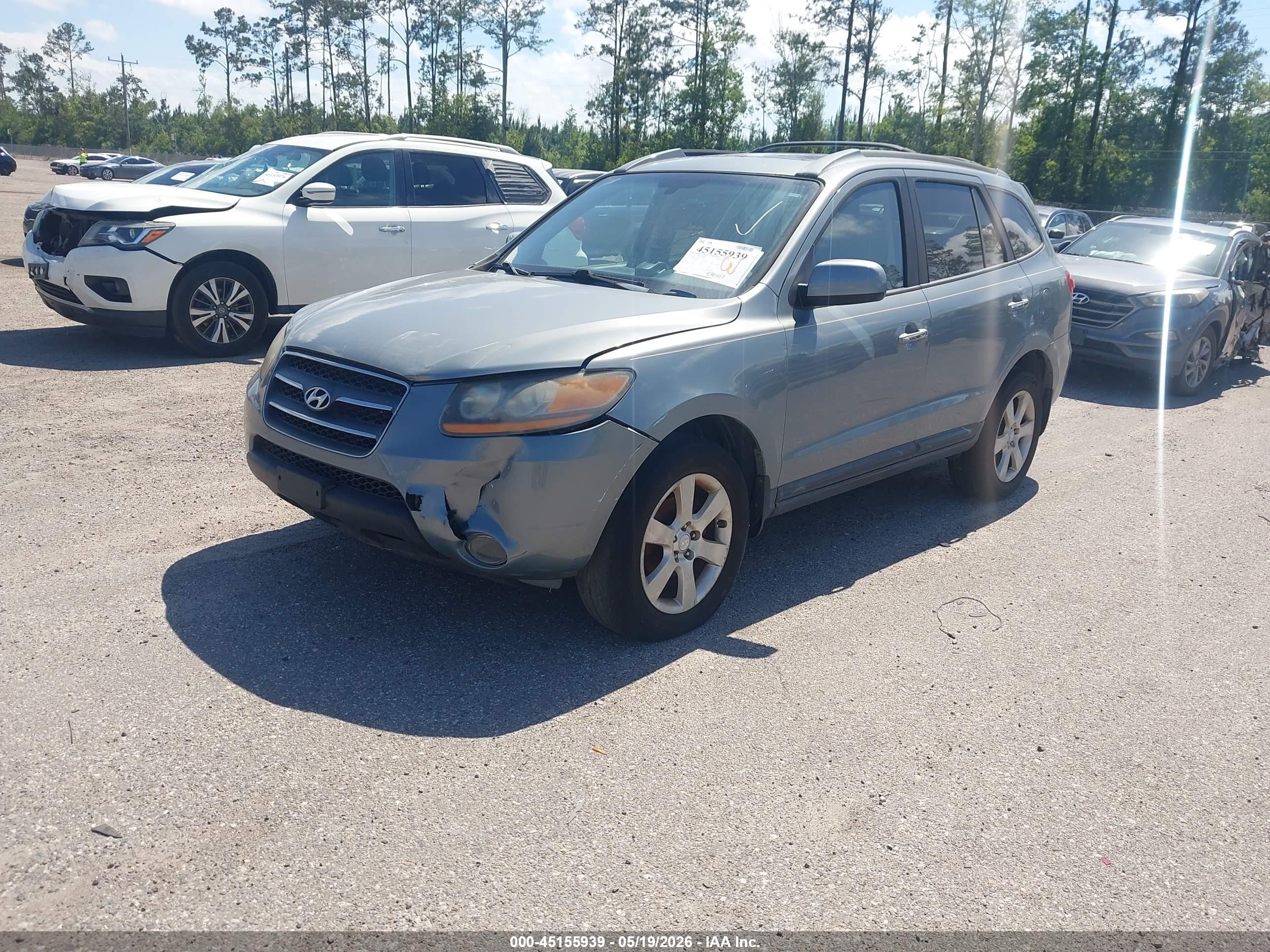2008 Hyundai Santa Fe Limited/se Gray vin: 5NMSH13E68H177629