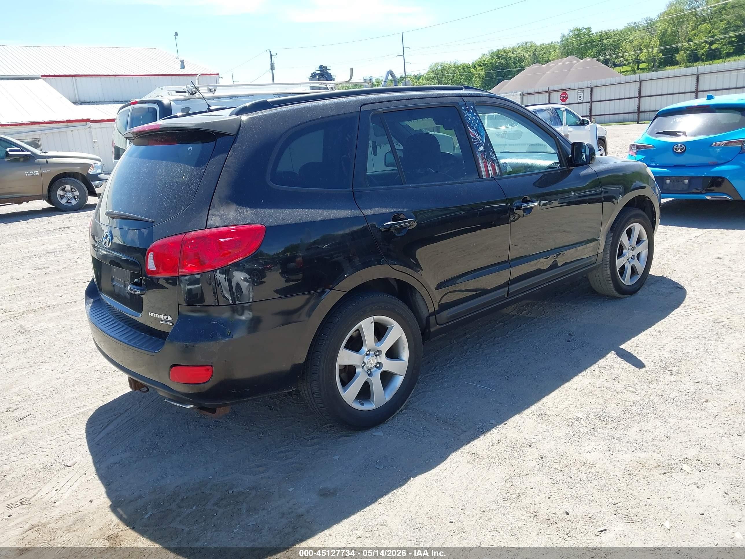 2008 Hyundai Santa Fe Limited/se Black vin: 5NMSH13E68H178845