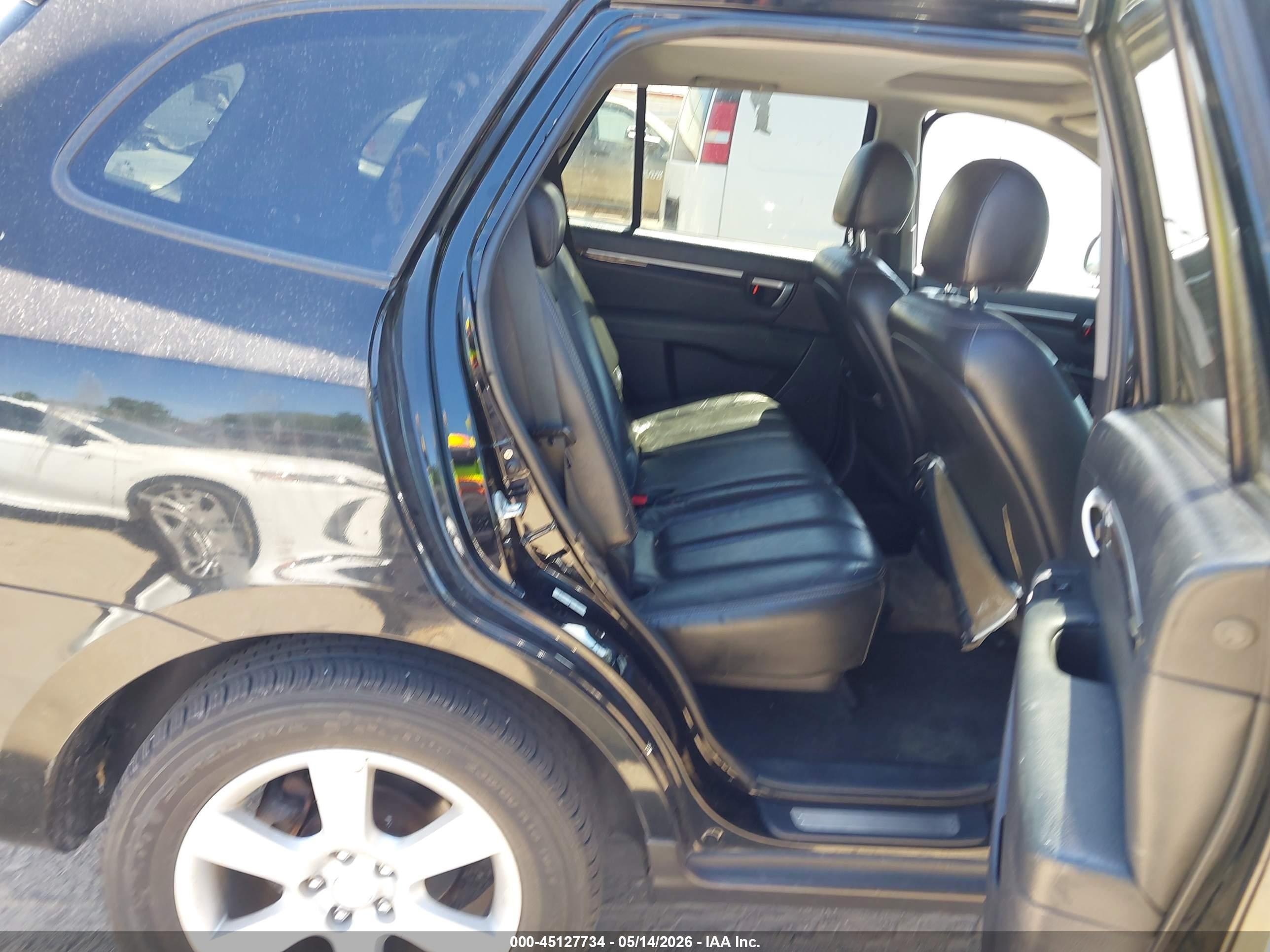 2008 Hyundai Santa Fe Limited/se Black vin: 5NMSH13E68H178845