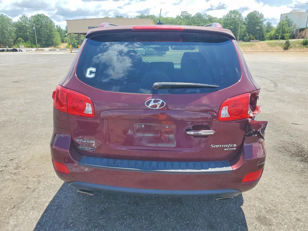 2008 Hyundai Santa Fe Se Maroon vin: 5NMSH13E68H205428