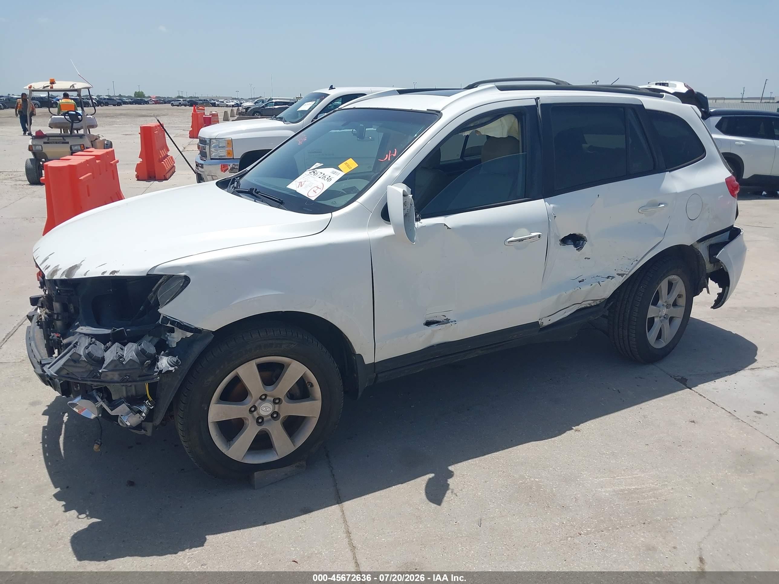 2009 Hyundai Santa Fe Limited White vin: 5NMSH13E69H265498