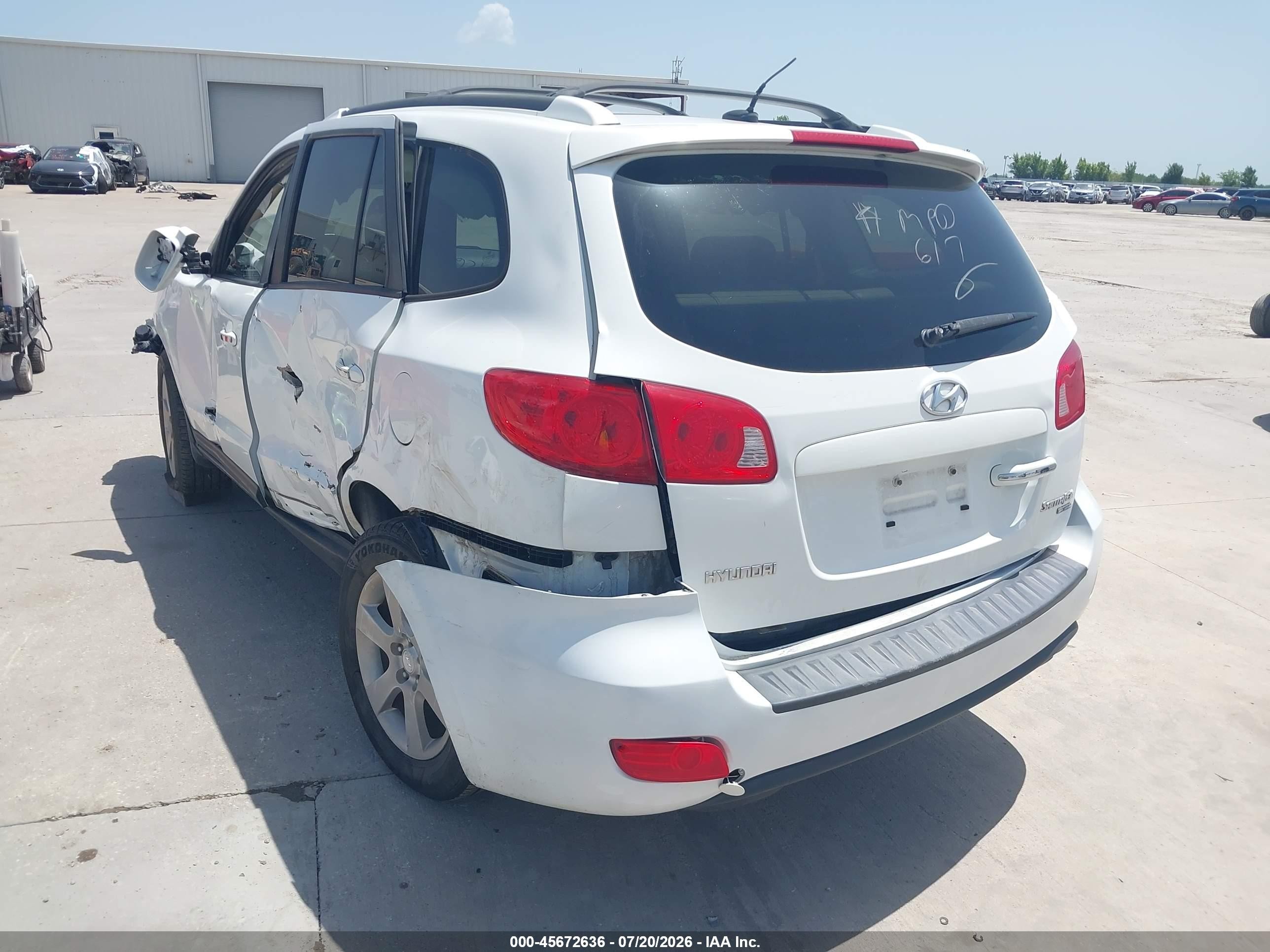 2009 Hyundai Santa Fe Limited White vin: 5NMSH13E69H265498