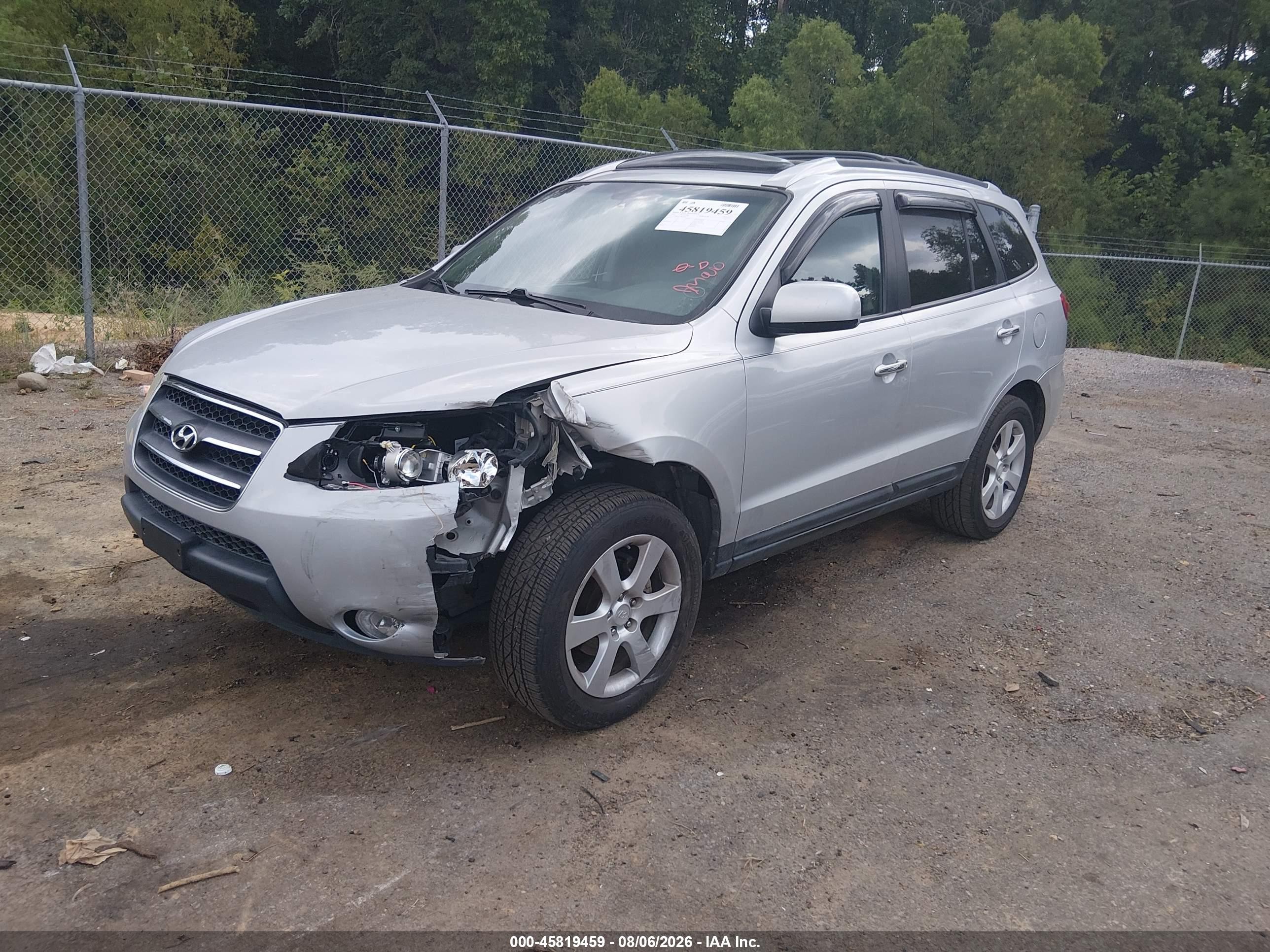 2009 Hyundai Santa Fe Limited Silver vin: 5NMSH13E69H288277