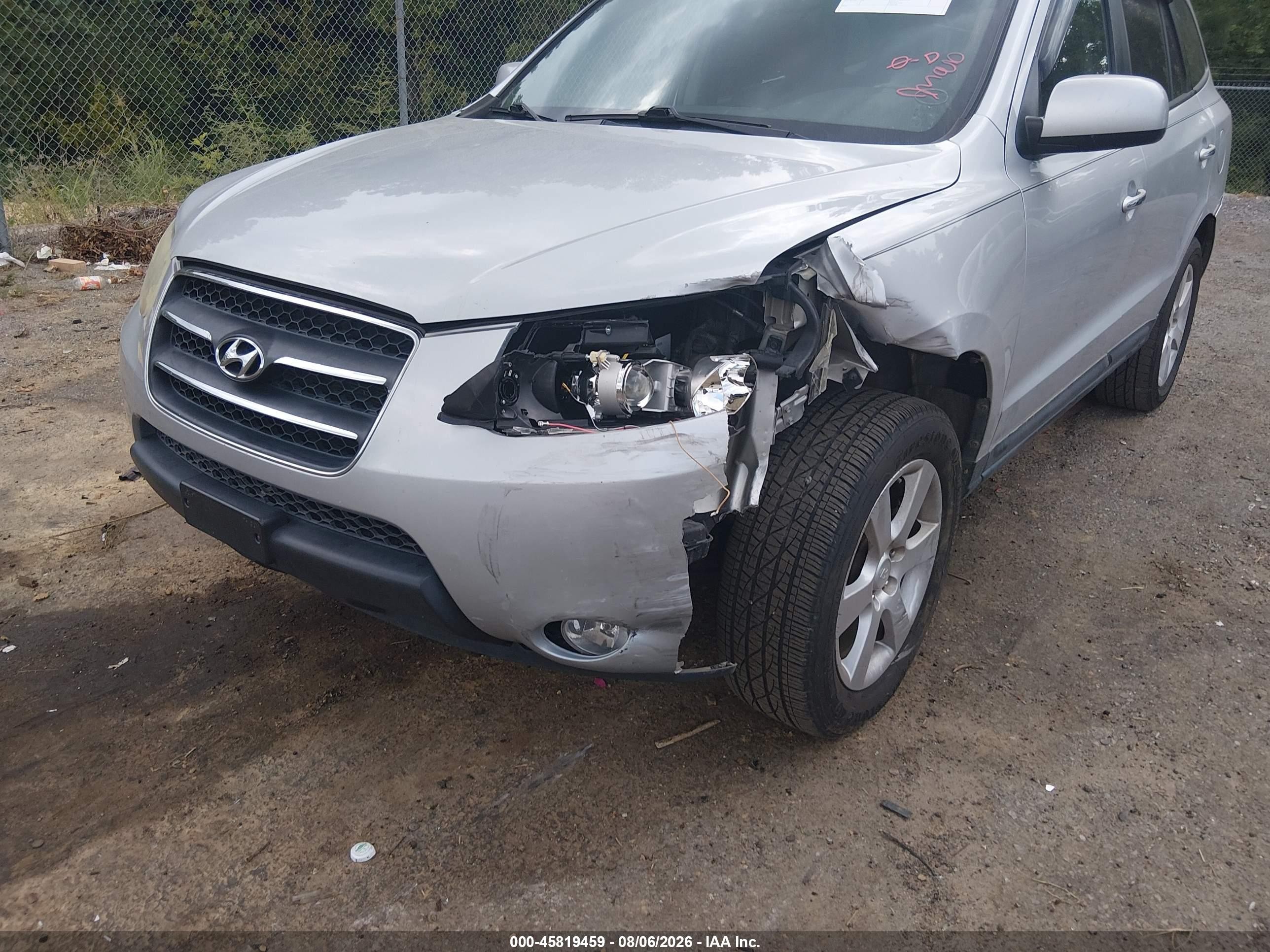 2009 Hyundai Santa Fe Limited Silver vin: 5NMSH13E69H288277
