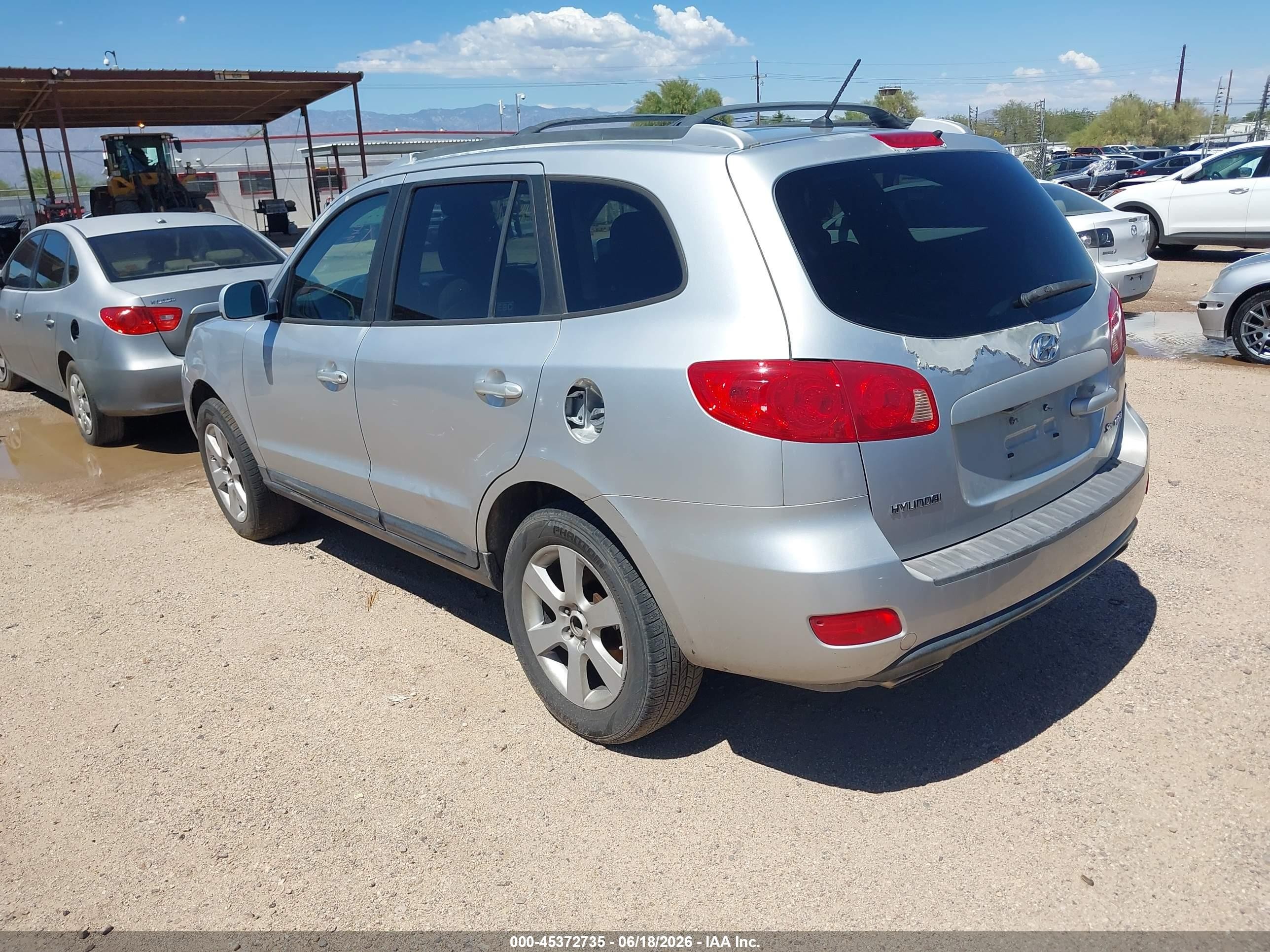 2007 Hyundai Santa Fe Limited/se Silver vin: 5NMSH13E77H001011