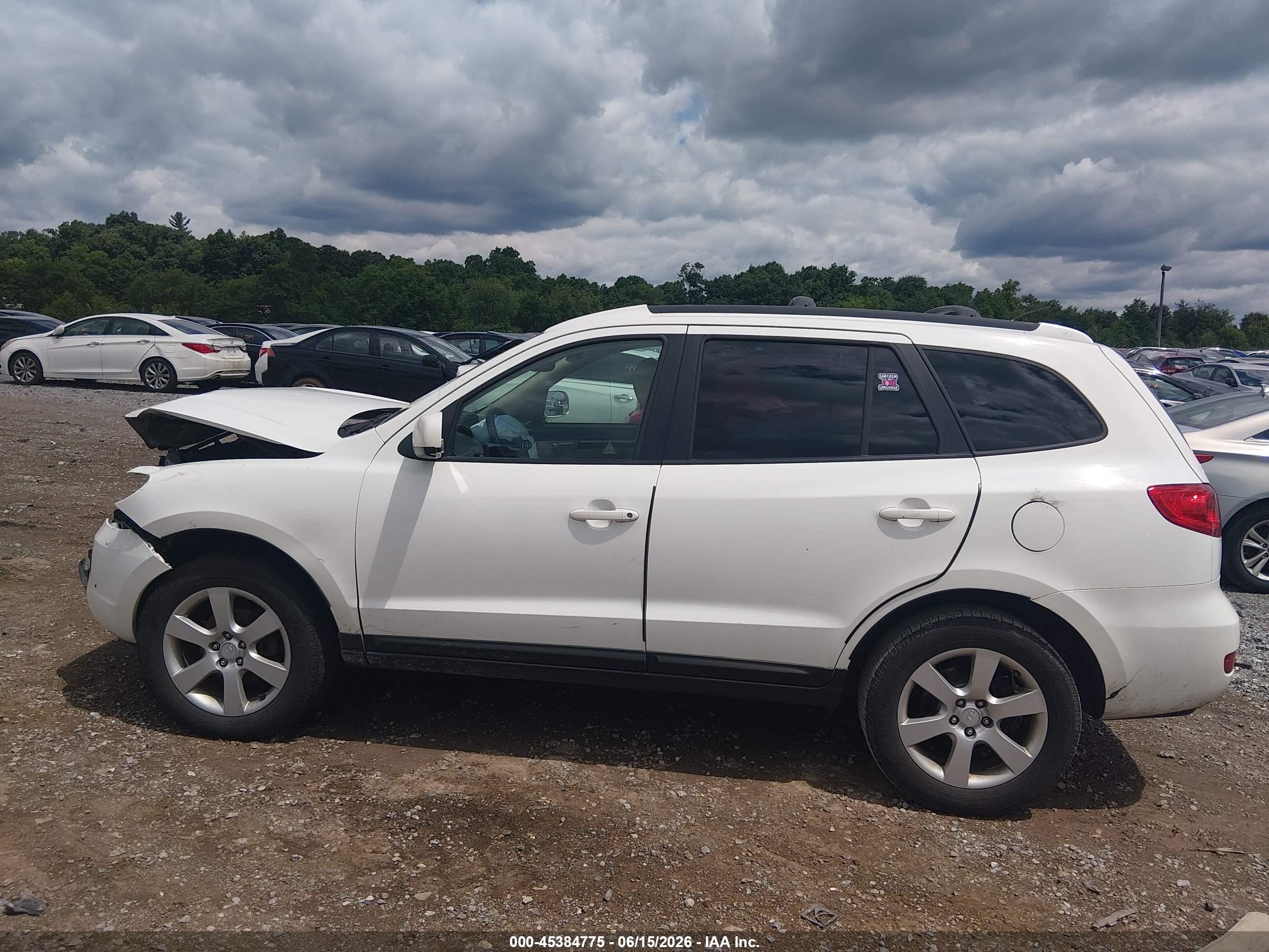 2007 Hyundai Santa Fe Limited/se White vin: 5NMSH13E77H037037