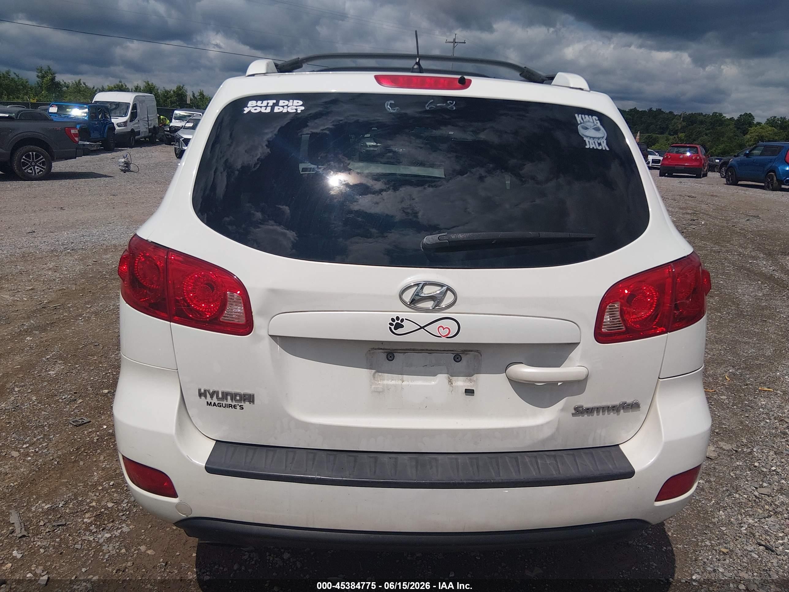 2007 Hyundai Santa Fe Limited/se White vin: 5NMSH13E77H037037