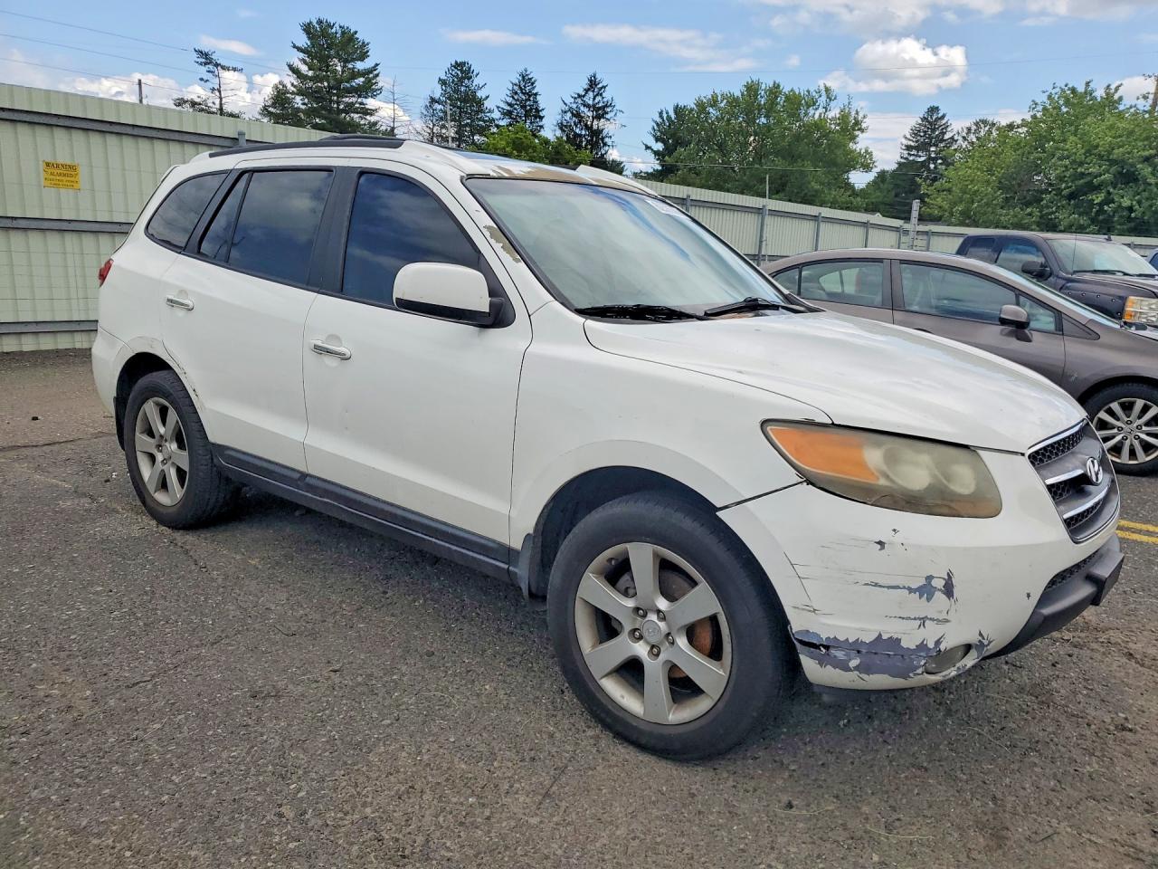2007 Hyundai Santa Fe Se White vin: 5NMSH13E77H048894