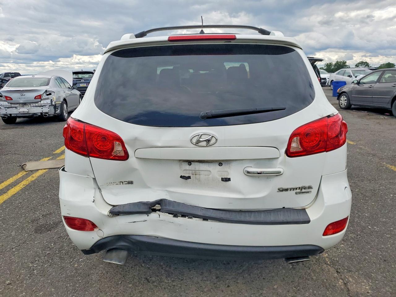 2007 Hyundai Santa Fe Se White vin: 5NMSH13E77H048894
