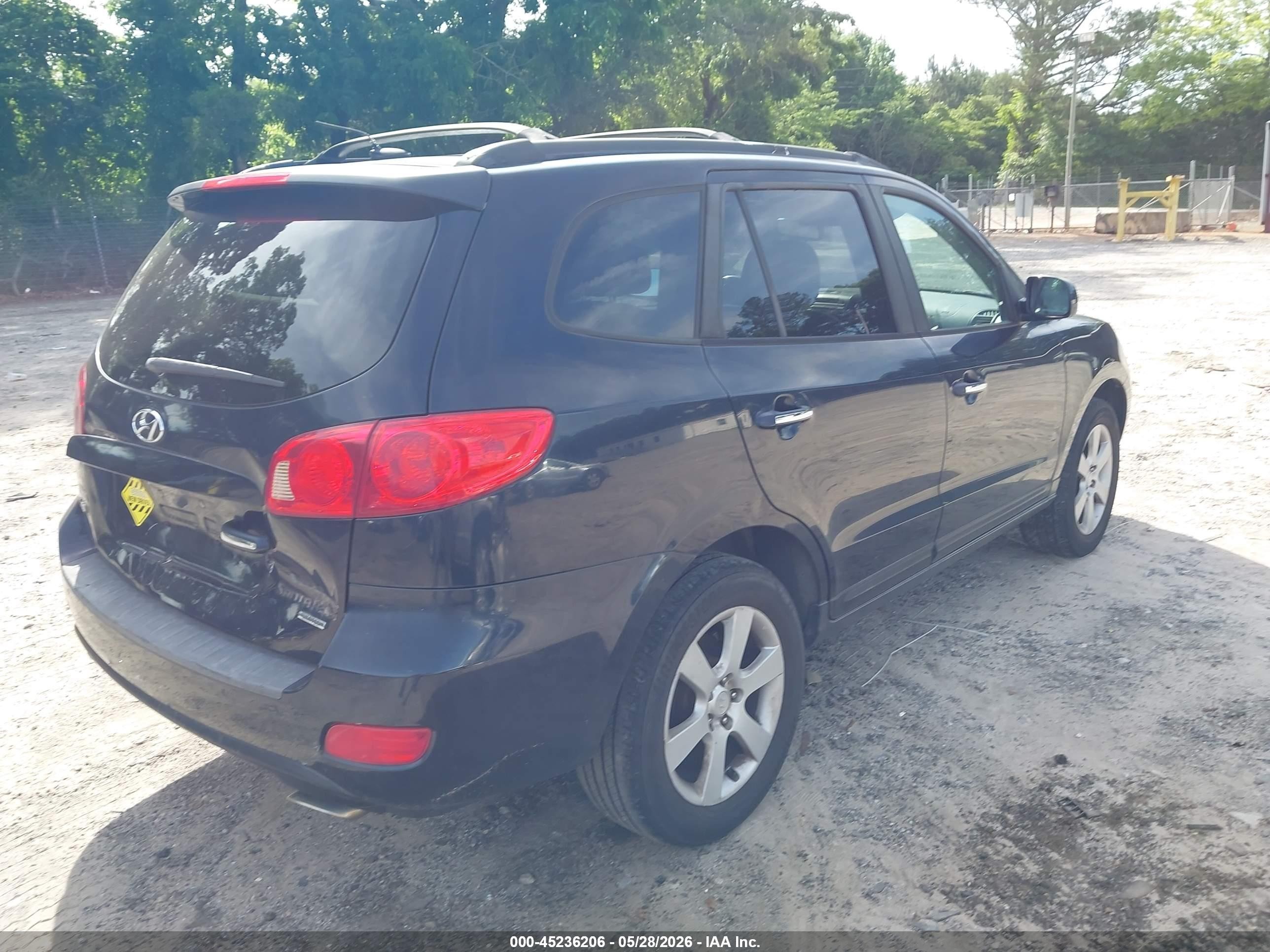 2007 Hyundai Santa Fe Limited/se Blue vin: 5NMSH13E77H066070