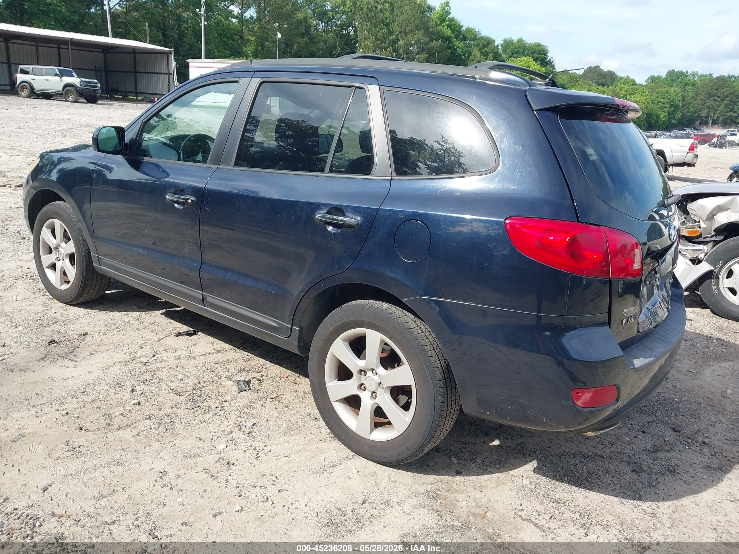 2007 Hyundai Santa Fe Limited/se Blue vin: 5NMSH13E77H066070