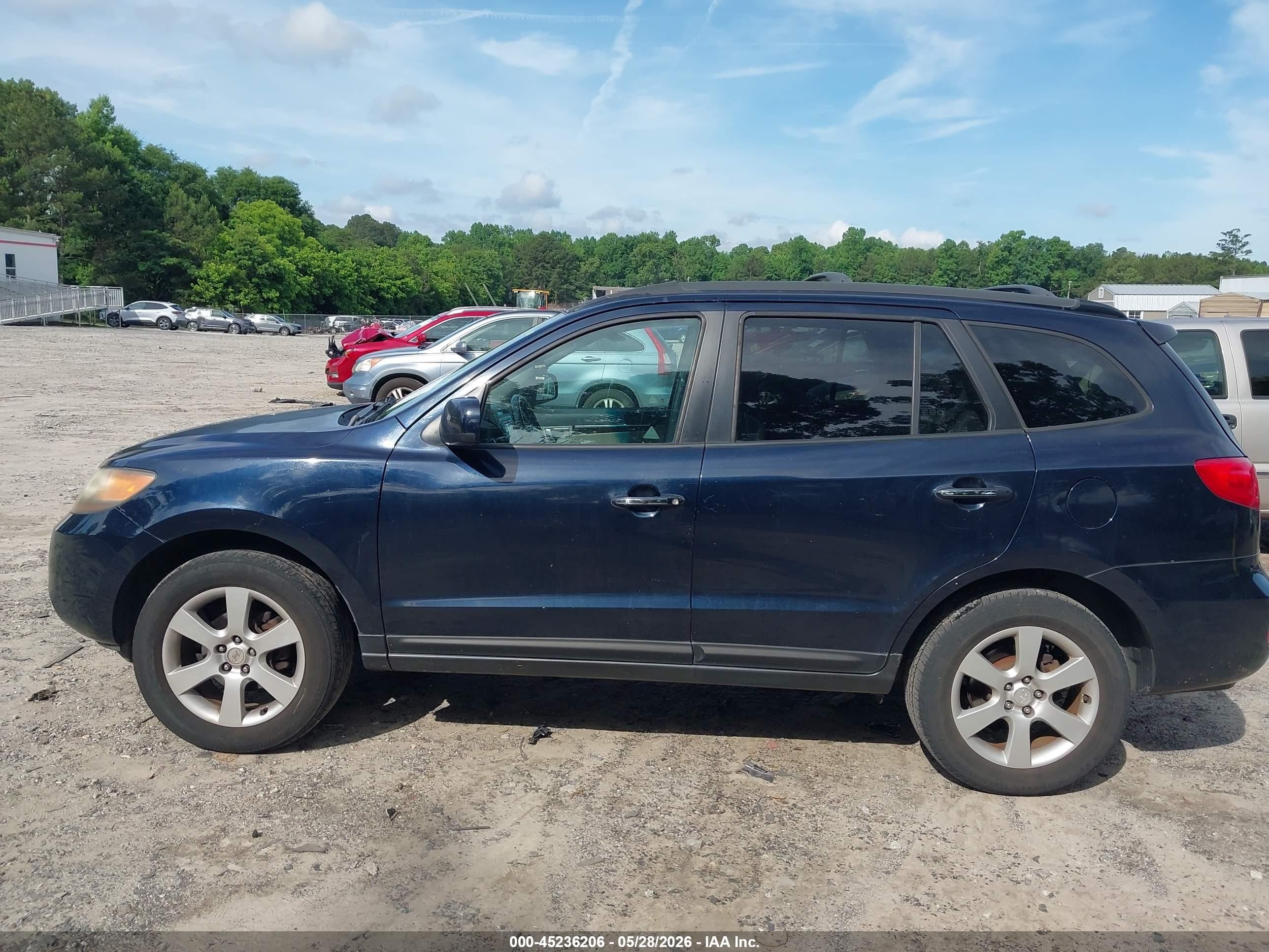 2007 Hyundai Santa Fe Limited/se Blue vin: 5NMSH13E77H066070
