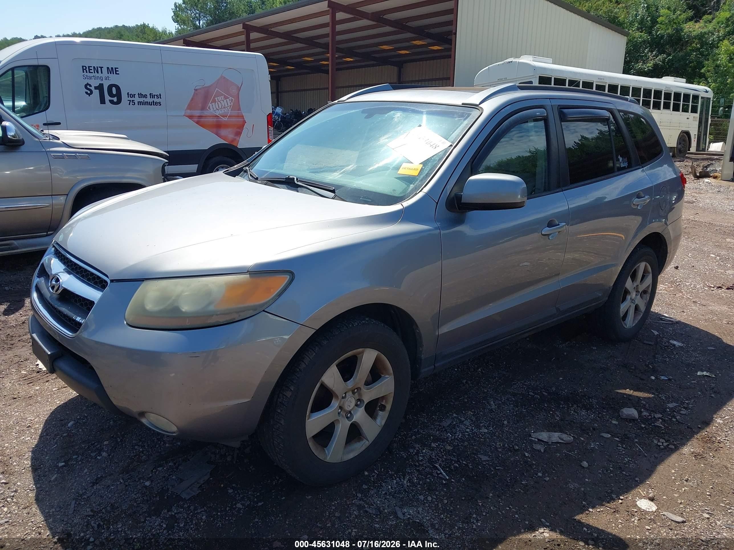 2008 Hyundai Santa Fe Limited/se Серый vin: 5NMSH13E78H137687