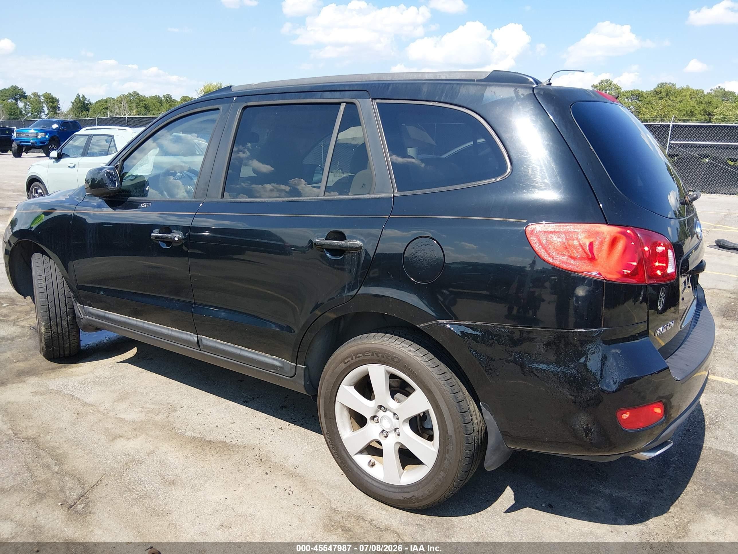 2008 Hyundai Santa Fe Limited/se Черный vin: 5NMSH13E78H141559