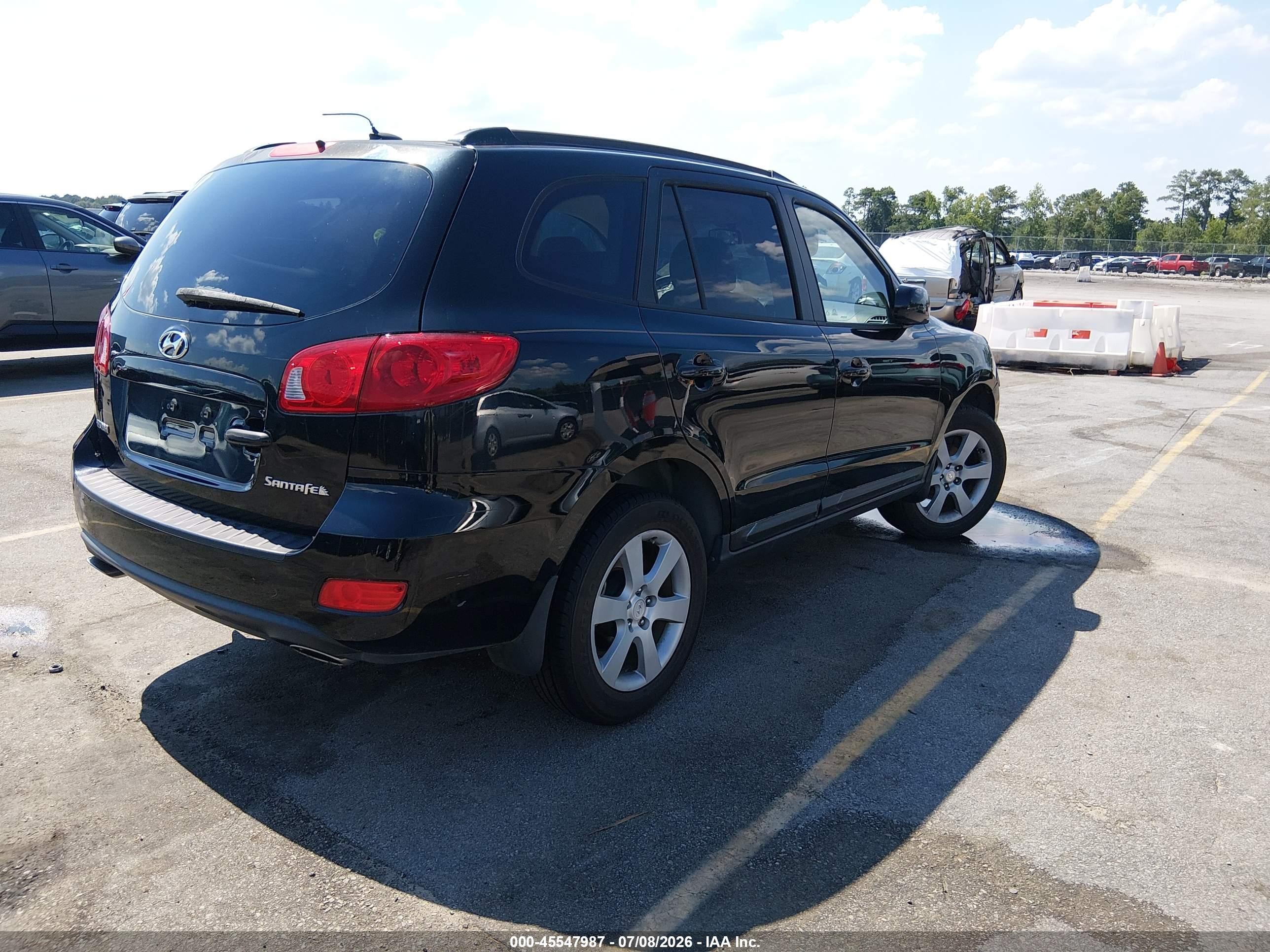 2008 Hyundai Santa Fe Limited/se Черный vin: 5NMSH13E78H141559