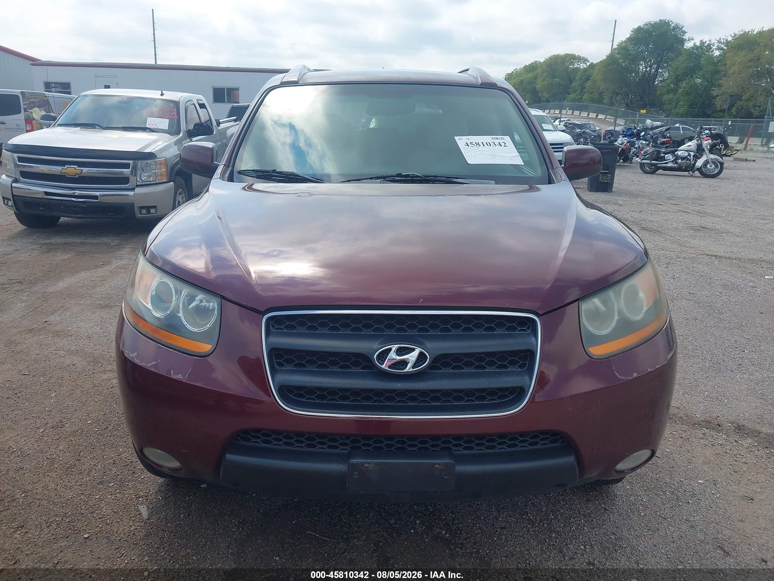 2008 Hyundai Santa Fe Limited/se Темно-бордовый vin: 5NMSH13E78H202649