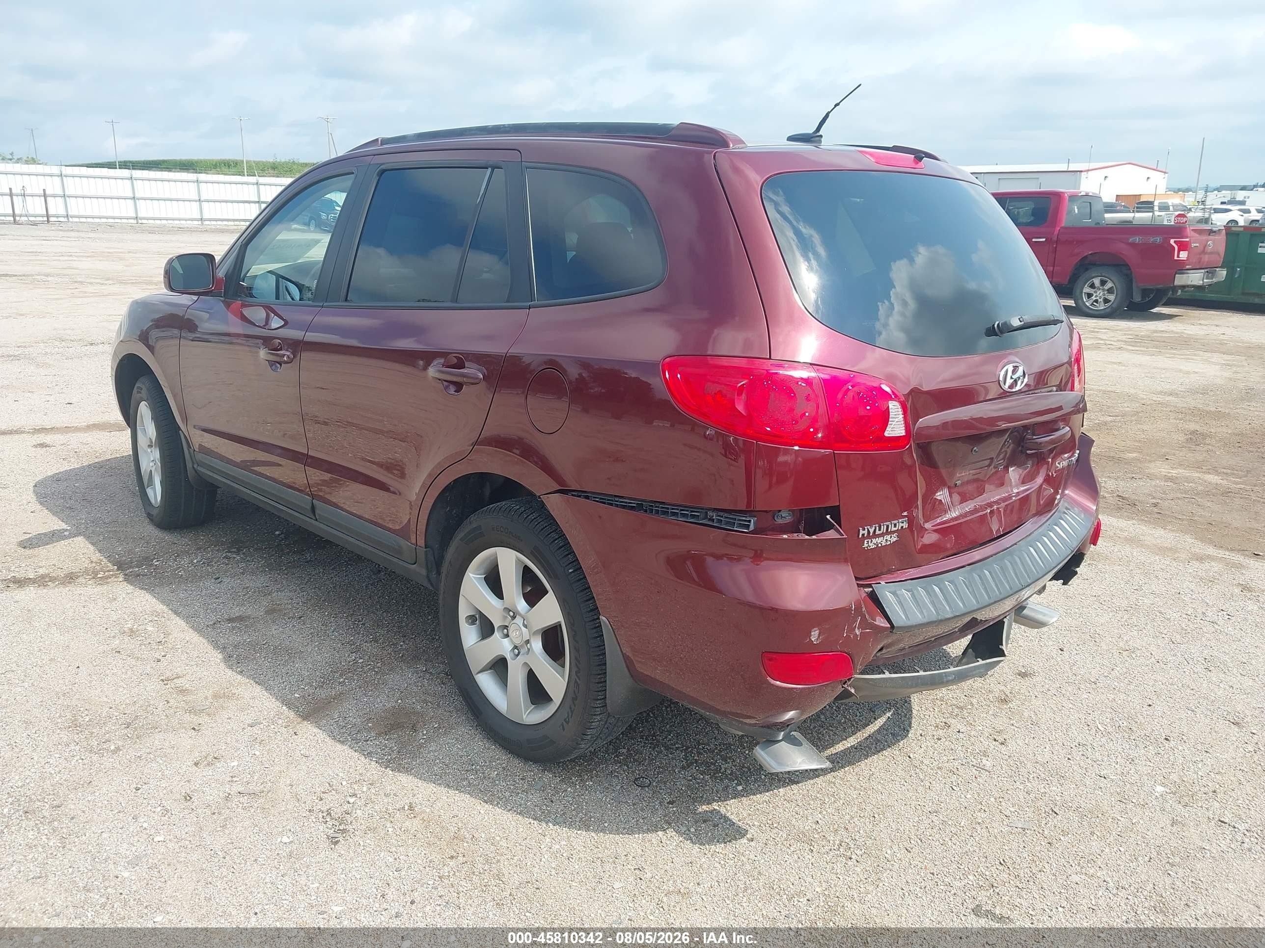 2008 Hyundai Santa Fe Limited/se Темно-бордовый vin: 5NMSH13E78H202649