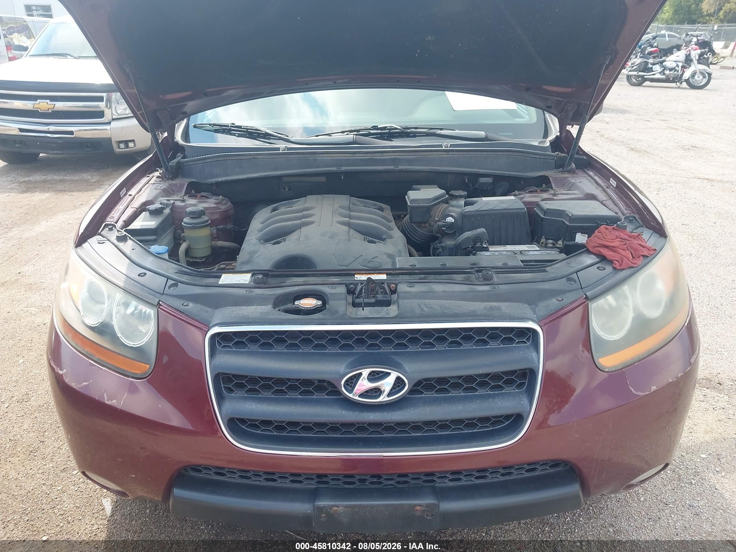 2008 Hyundai Santa Fe Limited/se Темно-бордовый vin: 5NMSH13E78H202649
