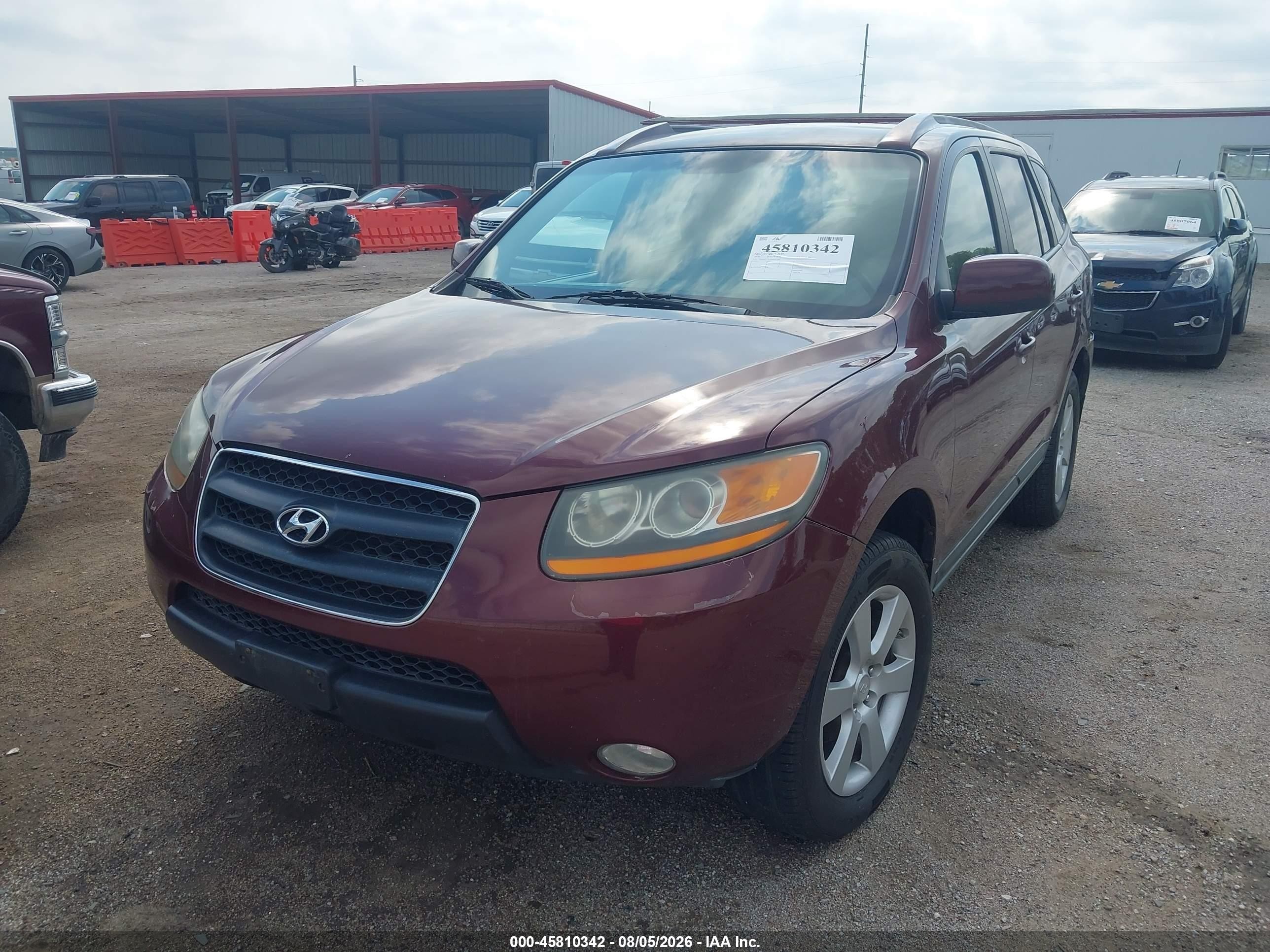 2008 Hyundai Santa Fe Limited/se Темно-бордовый vin: 5NMSH13E78H202649