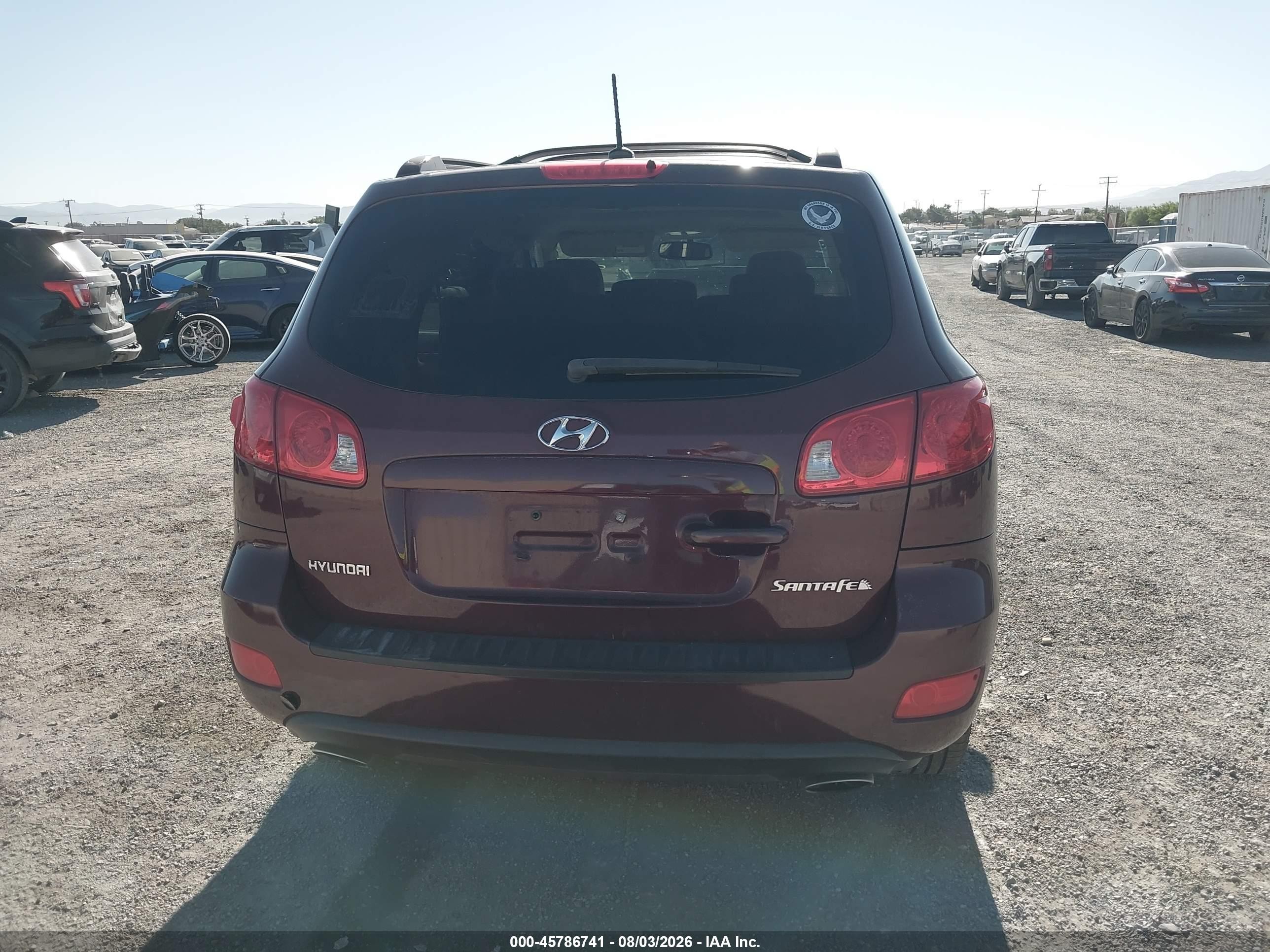 2008 Hyundai Santa Fe Limited/se Red vin: 5NMSH13E78H216308