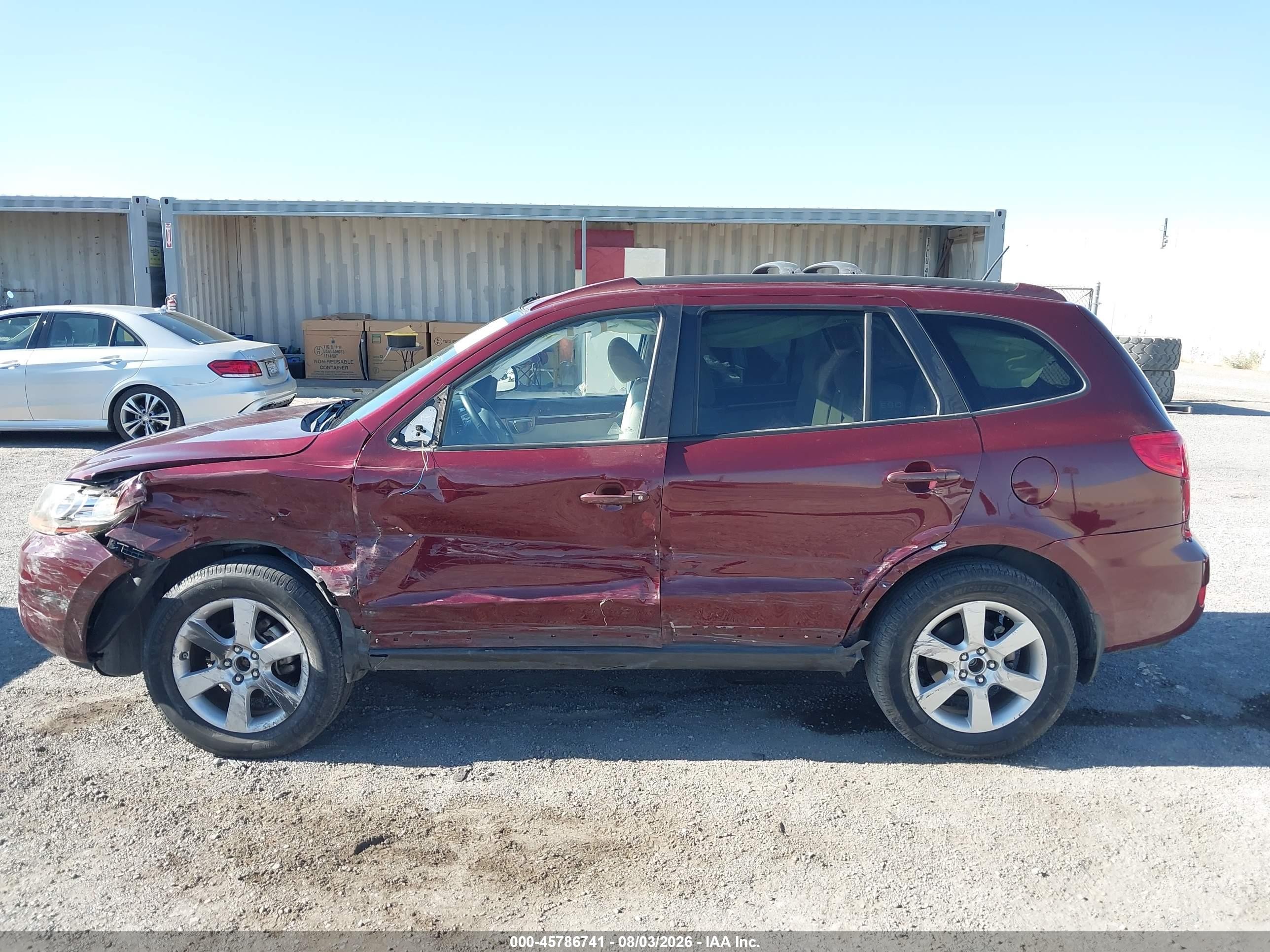 2008 Hyundai Santa Fe Limited/se Red vin: 5NMSH13E78H216308