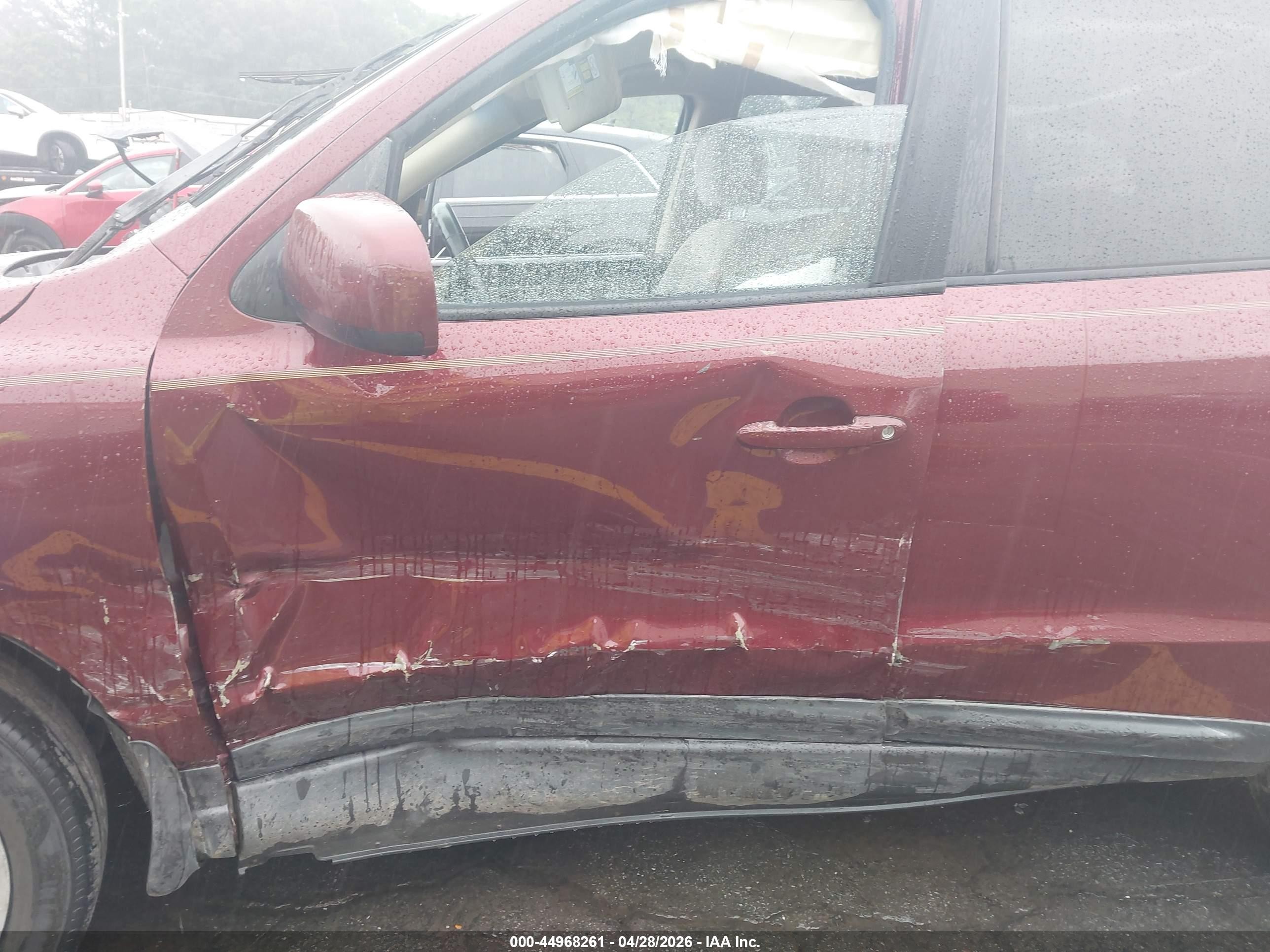 2008 Hyundai Santa Fe Limited/se Burgundy vin: 5NMSH13E78H217331
