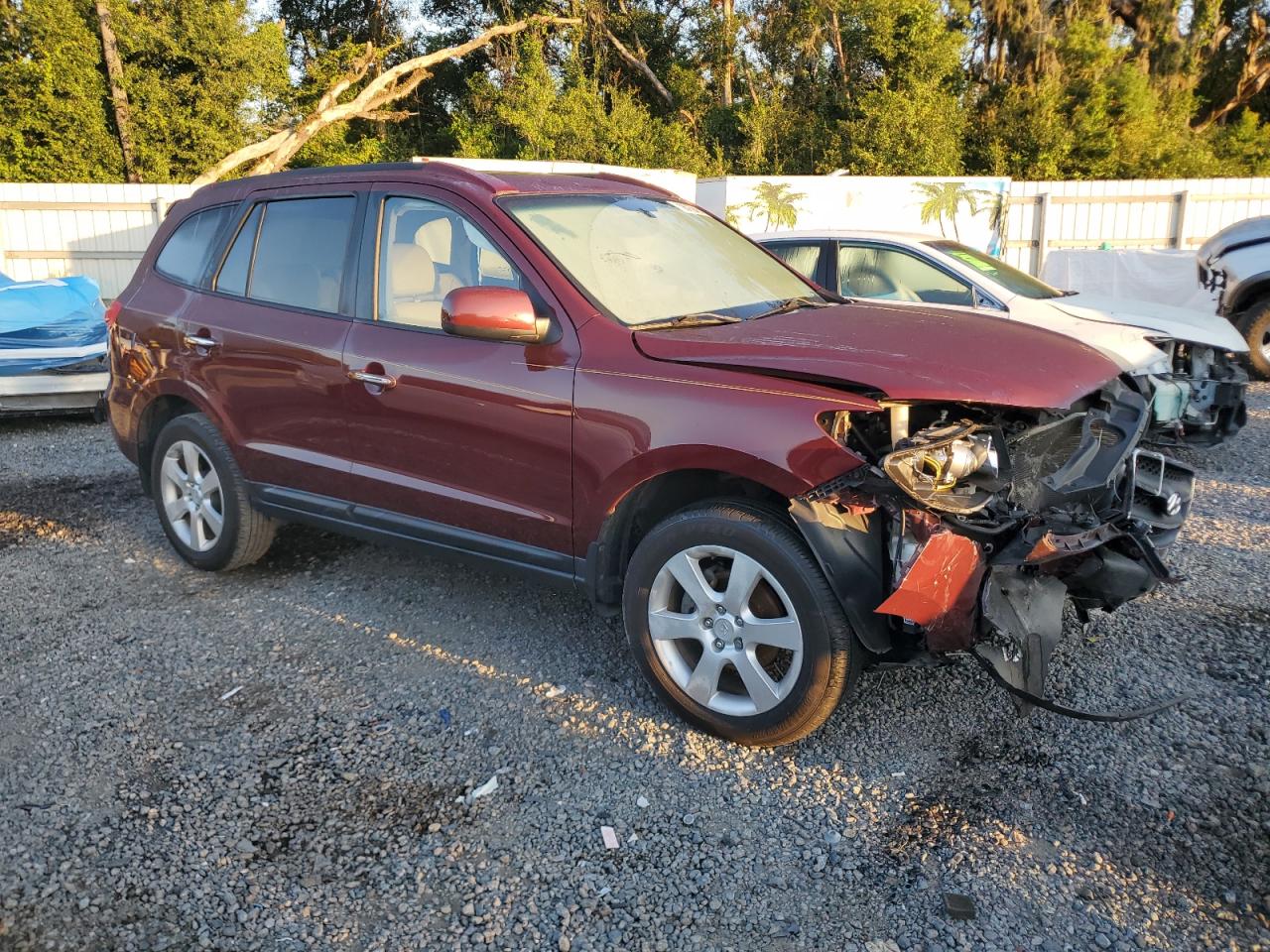 2008 Hyundai Santa Fe Se Maroon vin: 5NMSH13E78H219550