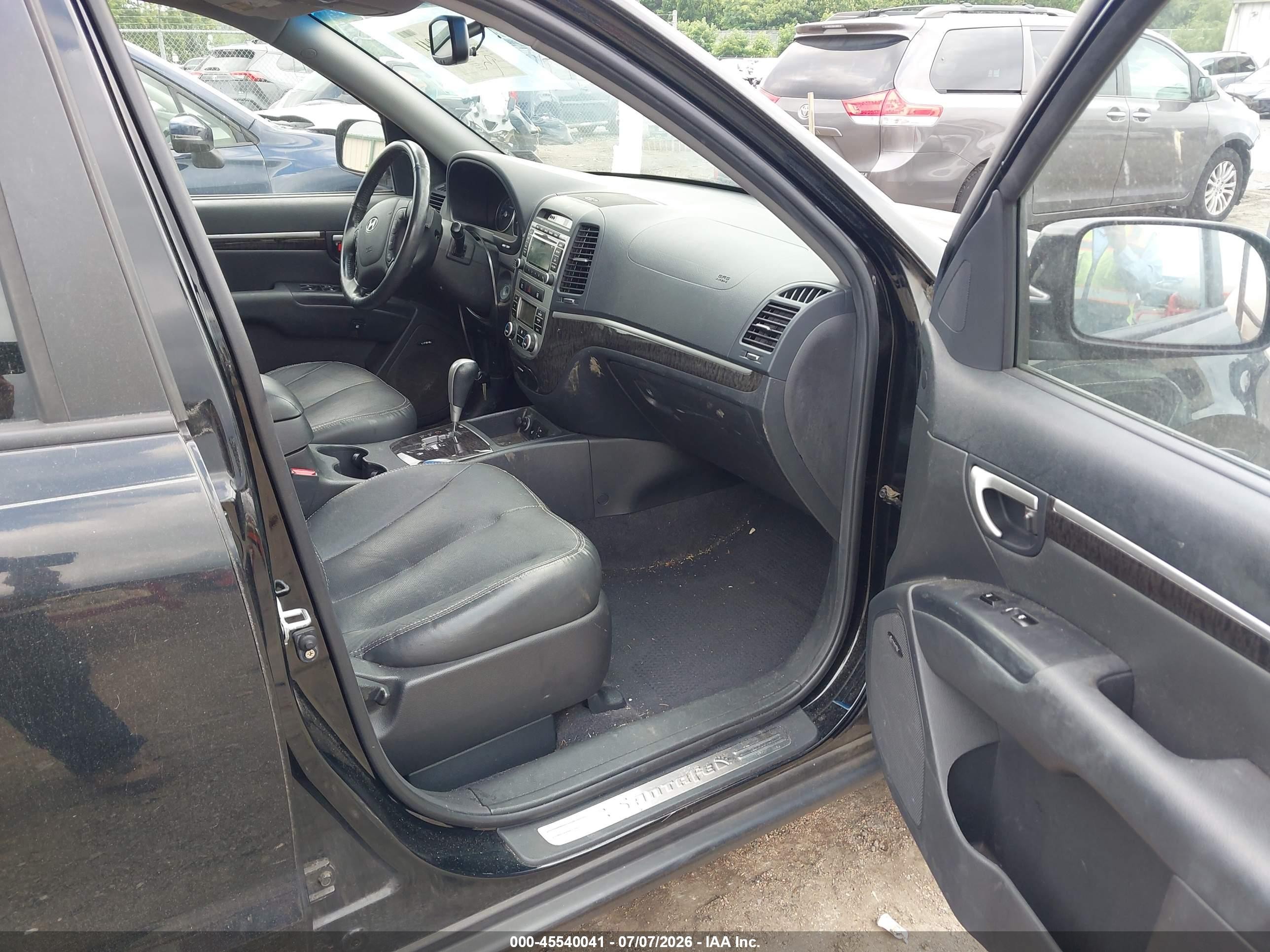 2009 Hyundai Santa Fe Limited Черный vin: 5NMSH13E79H331590