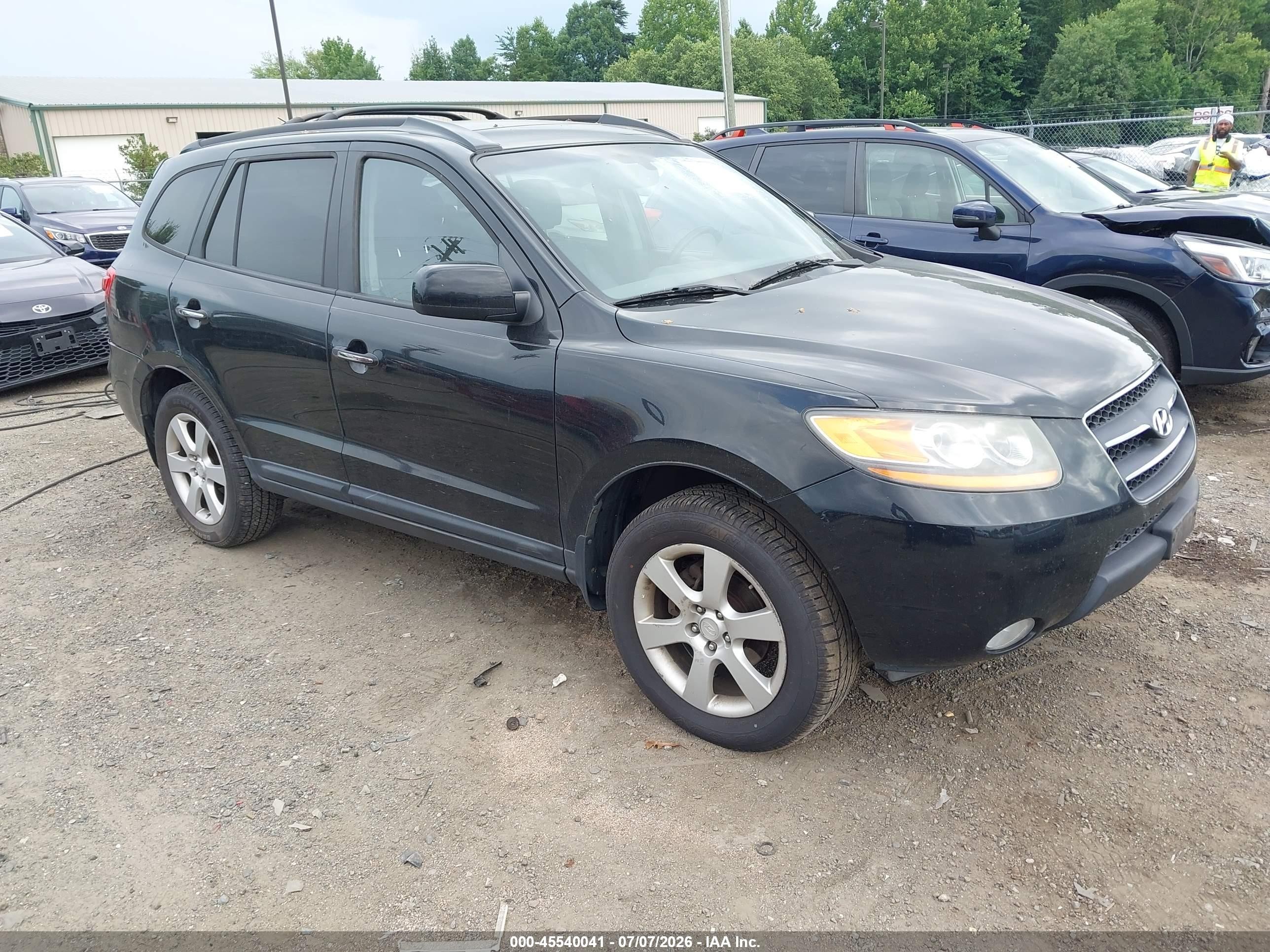 2009 Hyundai Santa Fe Limited Черный vin: 5NMSH13E79H331590