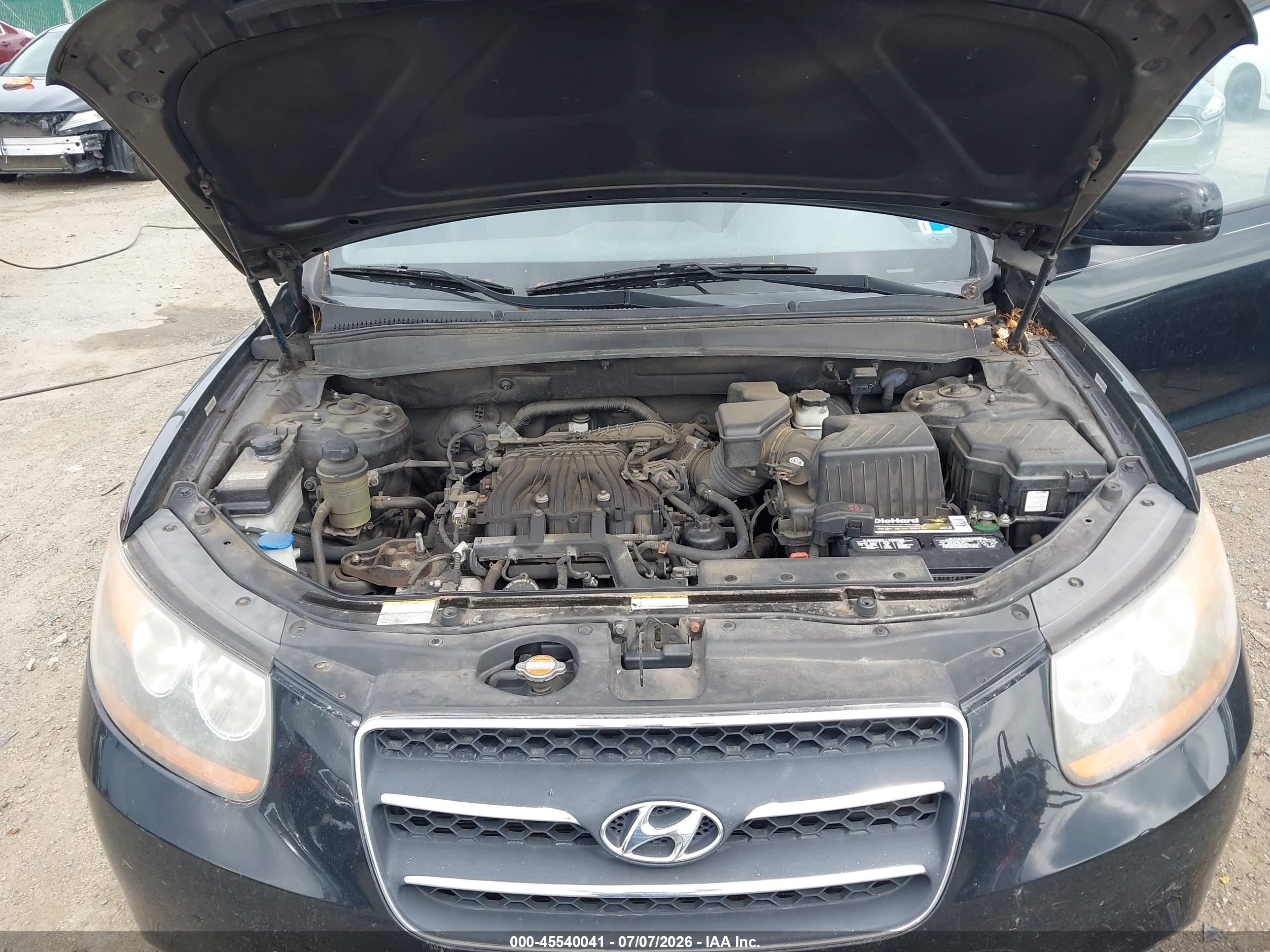 2009 Hyundai Santa Fe Limited Черный vin: 5NMSH13E79H331590