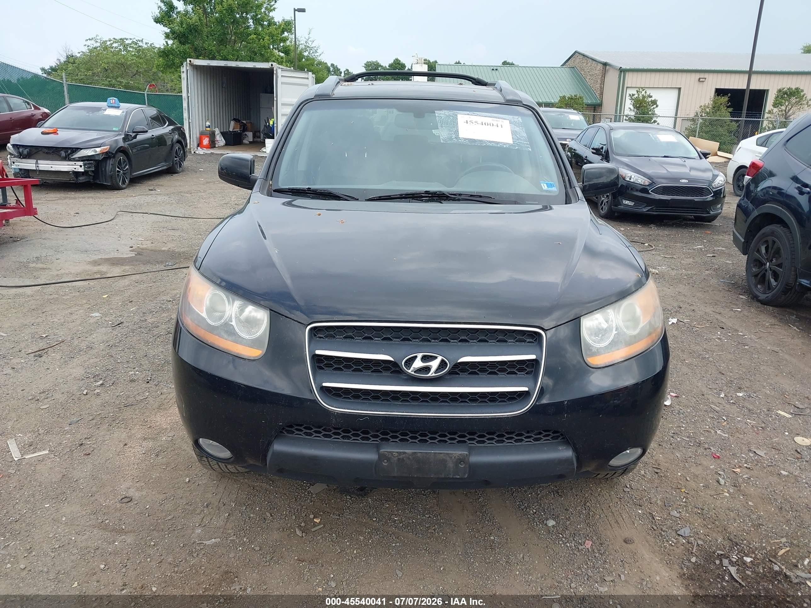 2009 Hyundai Santa Fe Limited Черный vin: 5NMSH13E79H331590