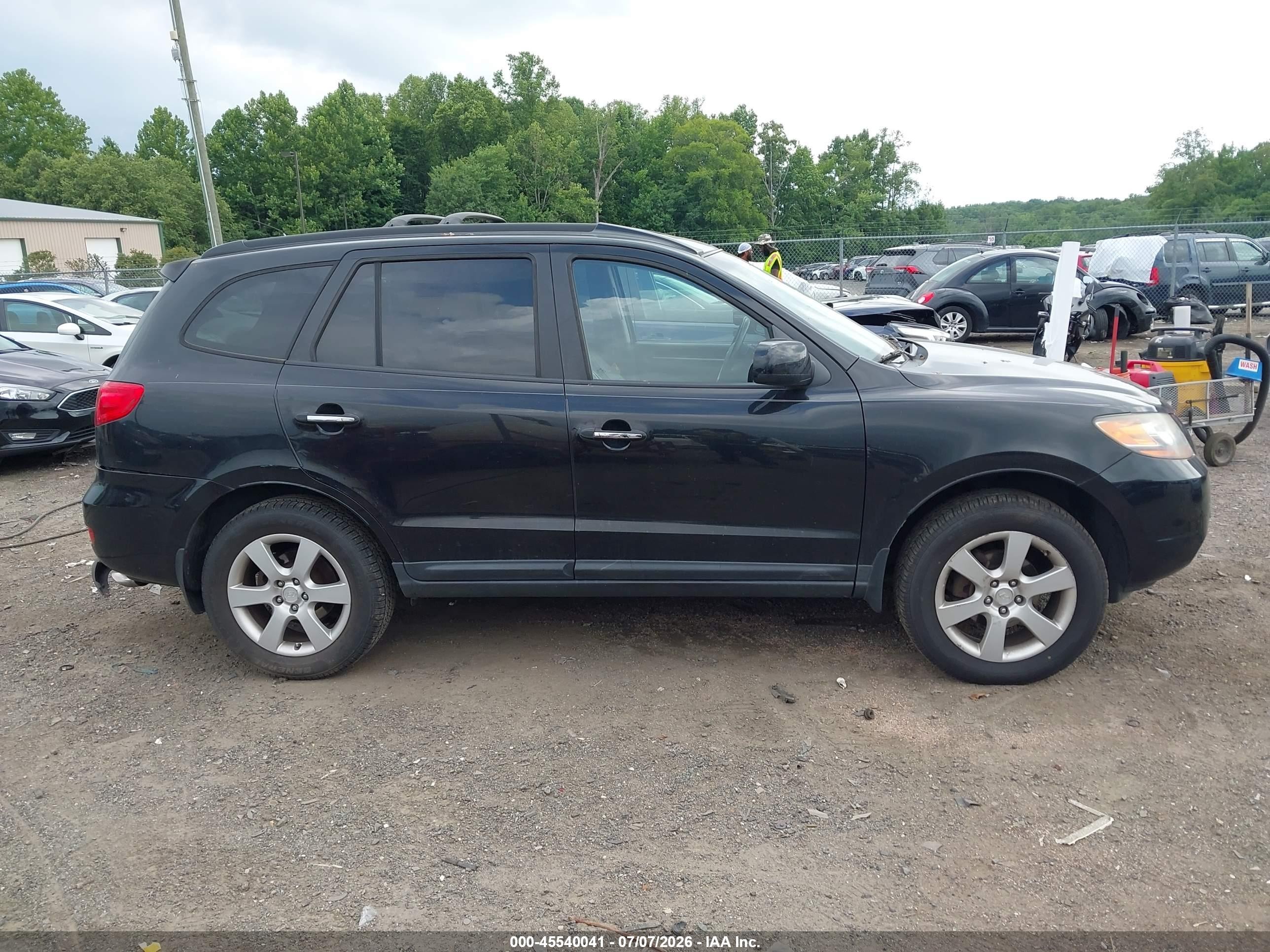 2009 Hyundai Santa Fe Limited Черный vin: 5NMSH13E79H331590