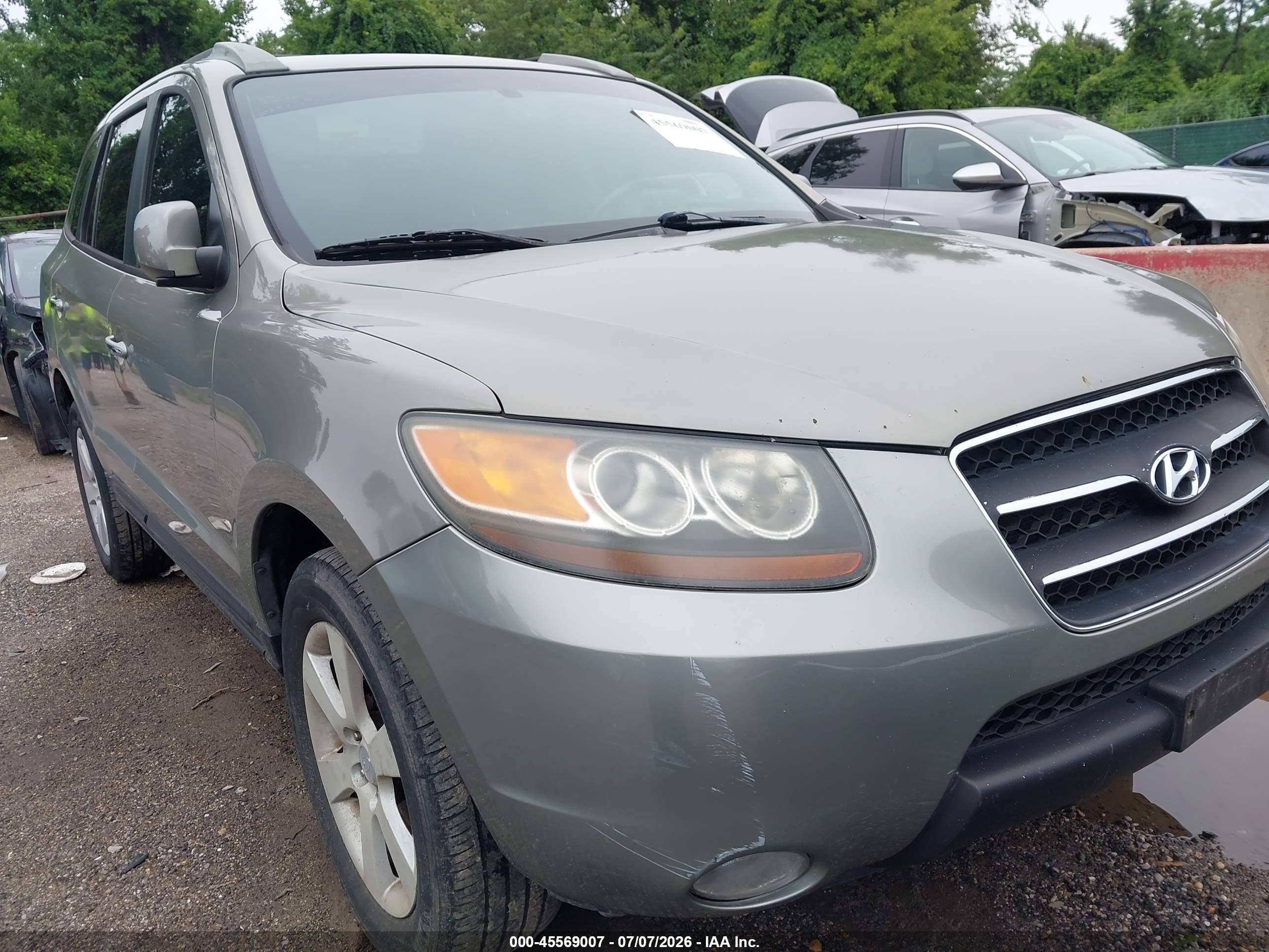 2007 Hyundai Santa Fe Limited/se Серый vin: 5NMSH13E87H022031
