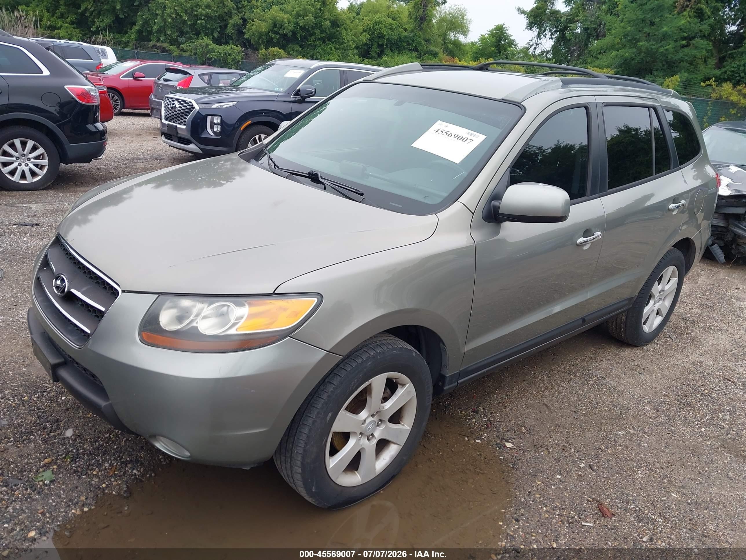 2007 Hyundai Santa Fe Limited/se Серый vin: 5NMSH13E87H022031