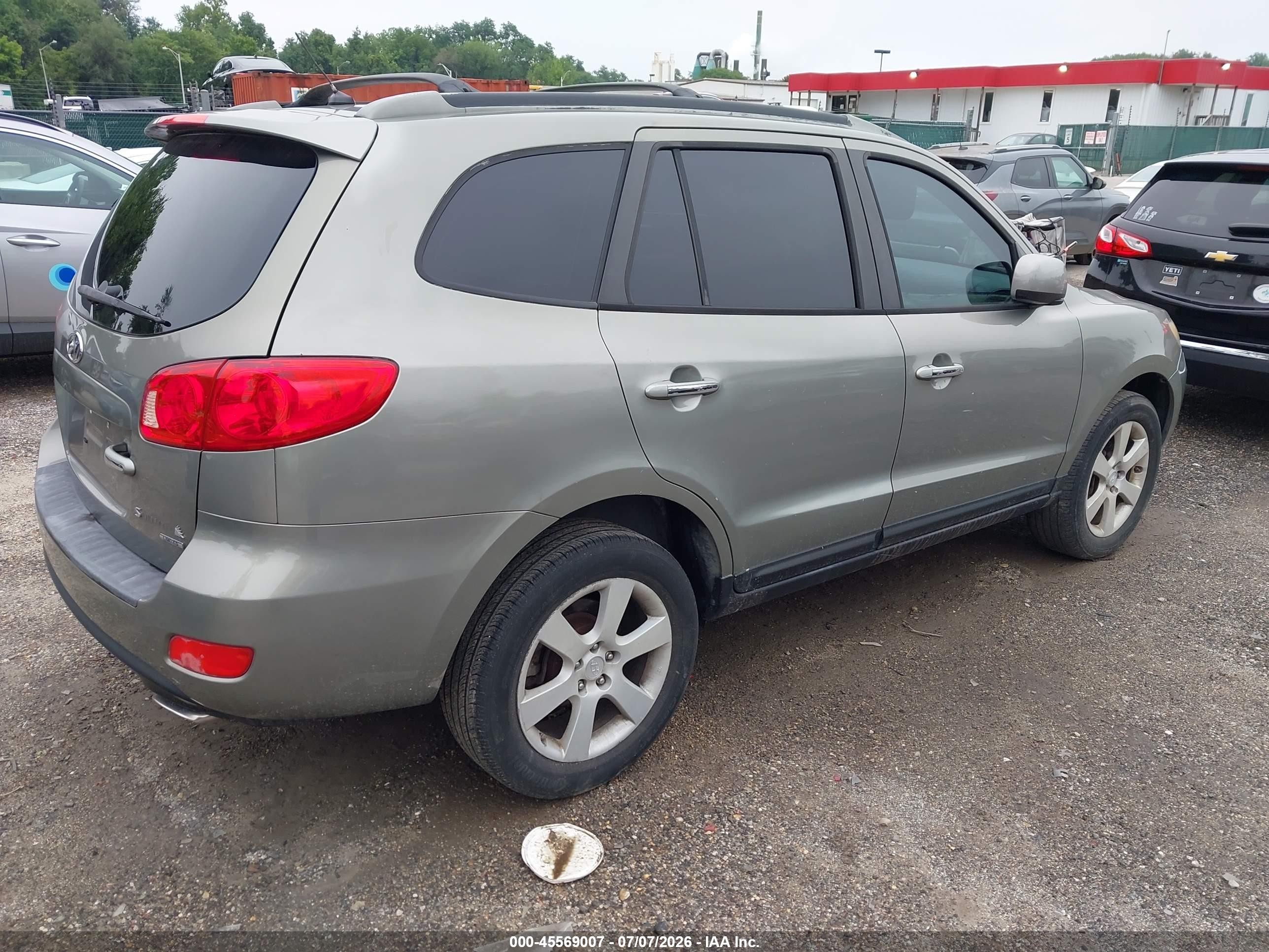 2007 Hyundai Santa Fe Limited/se Серый vin: 5NMSH13E87H022031
