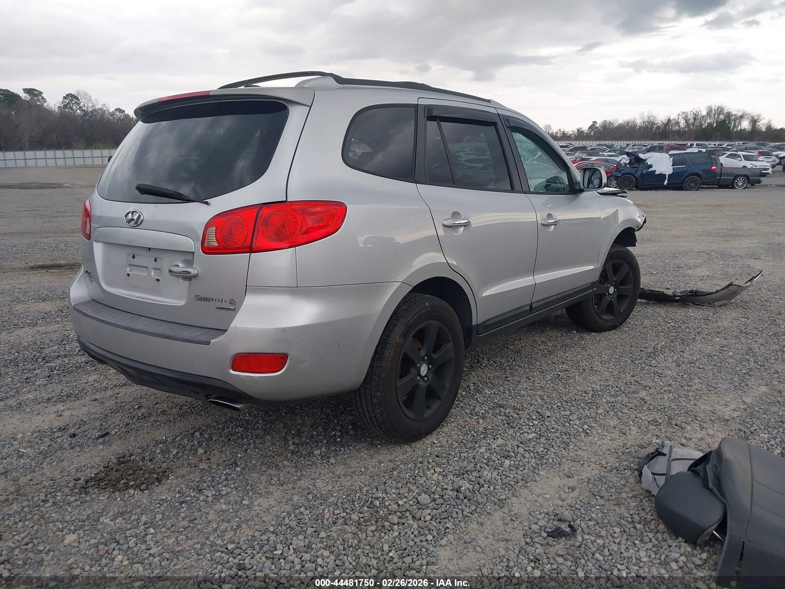 2007 Hyundai Santa Fe Limited/se Silver vin: 5NMSH13E87H041291