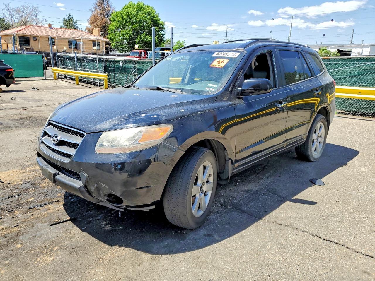 2007 Hyundai Santa Fe Se Black vin: 5NMSH13E87H100744