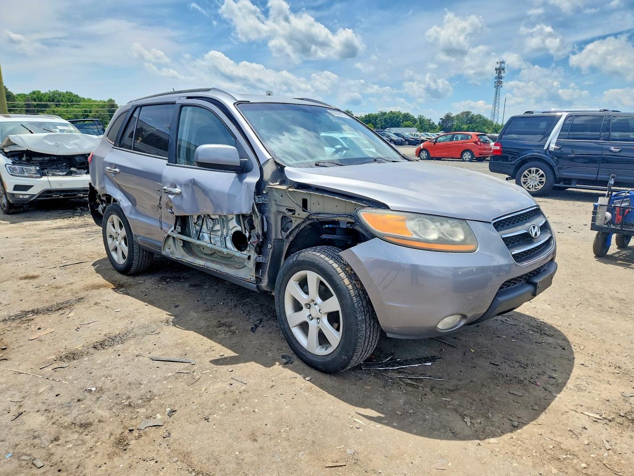 2008 Hyundai Santa Fe Se Blue vin: 5NMSH13E88H136418
