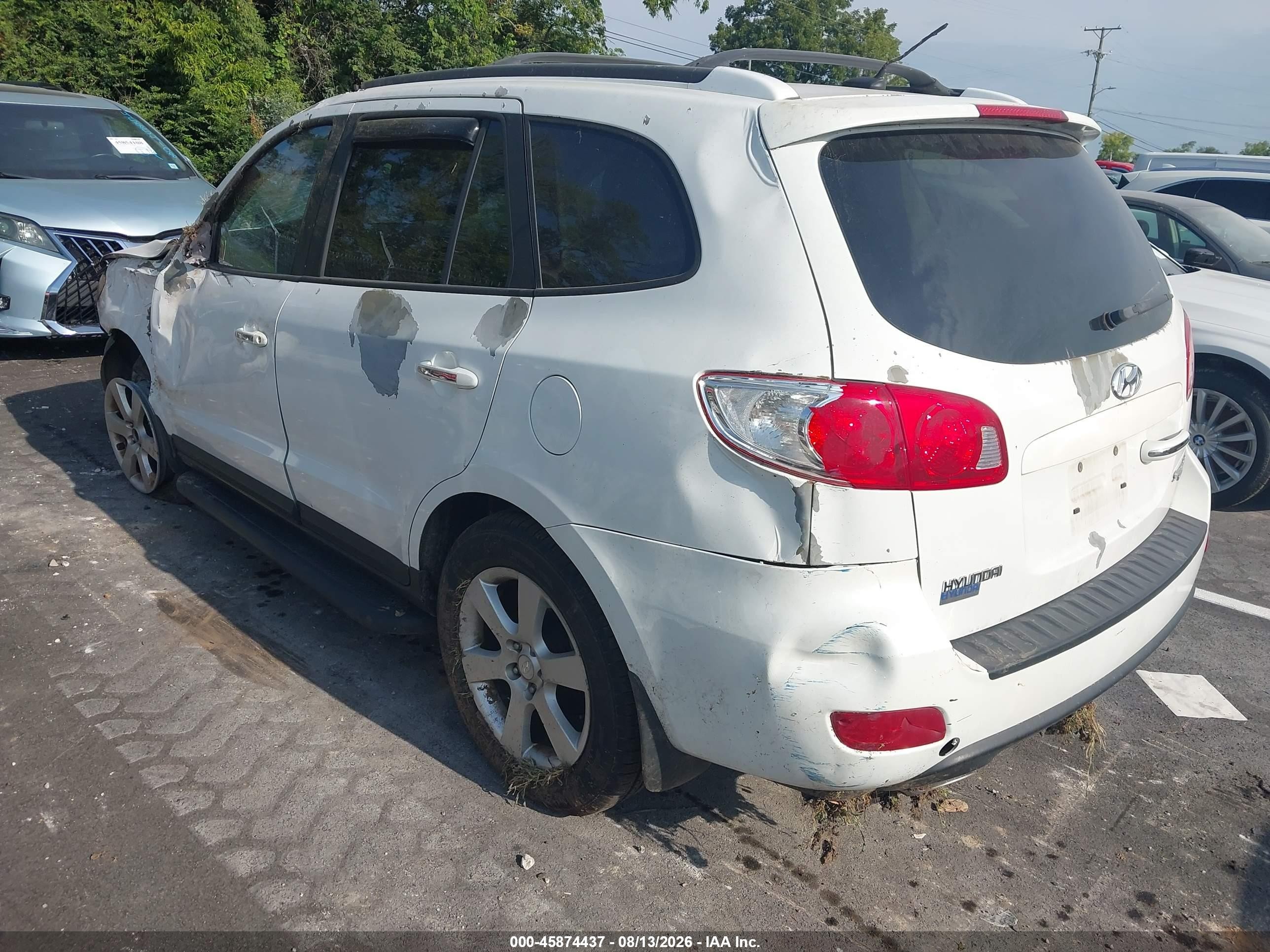 2009 Hyundai Santa Fe Limited White vin: 5NMSH13E89H243339