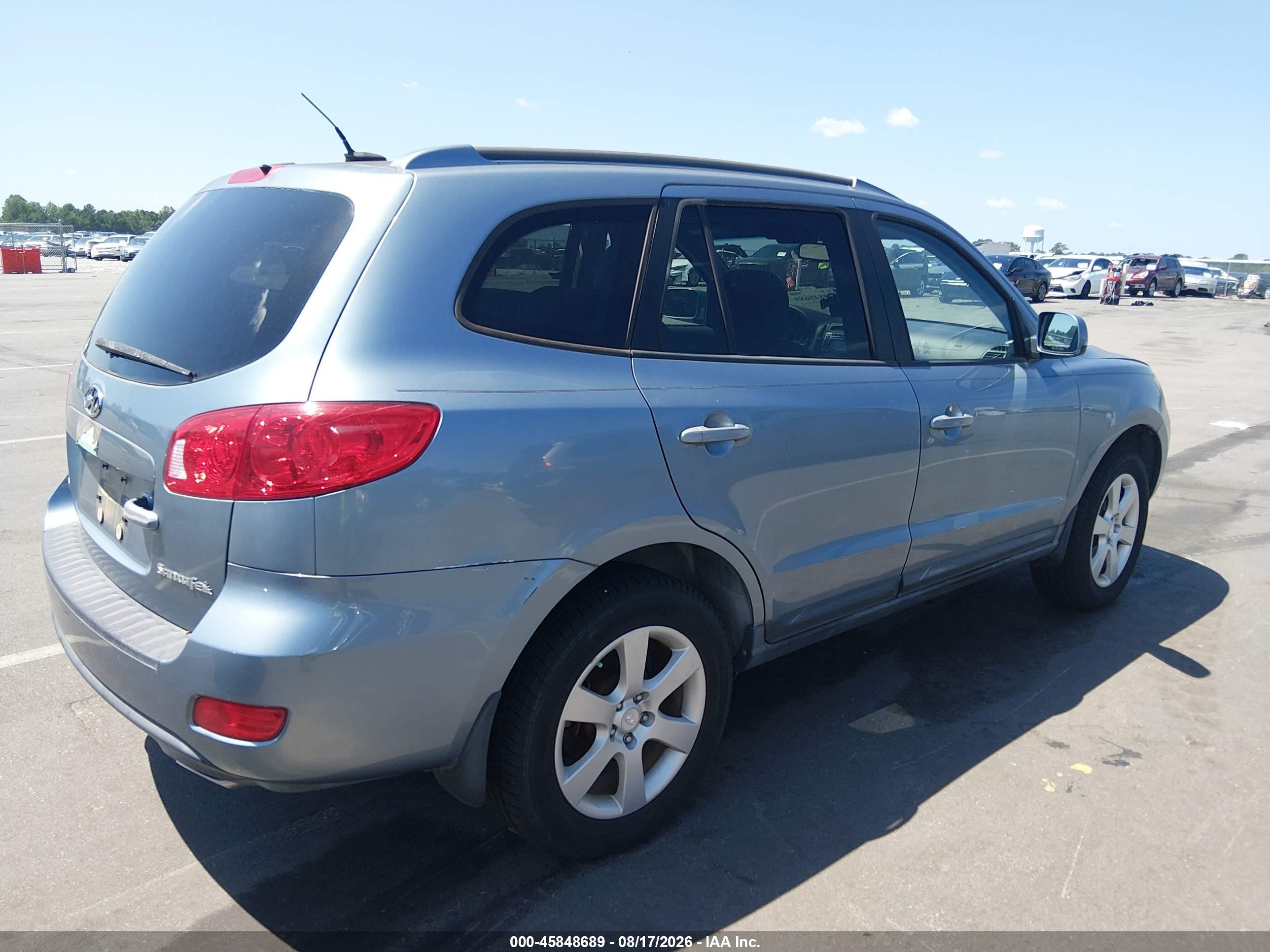 2009 Hyundai Santa Fe Se Light Blue vin: 5NMSH13E89H320923
