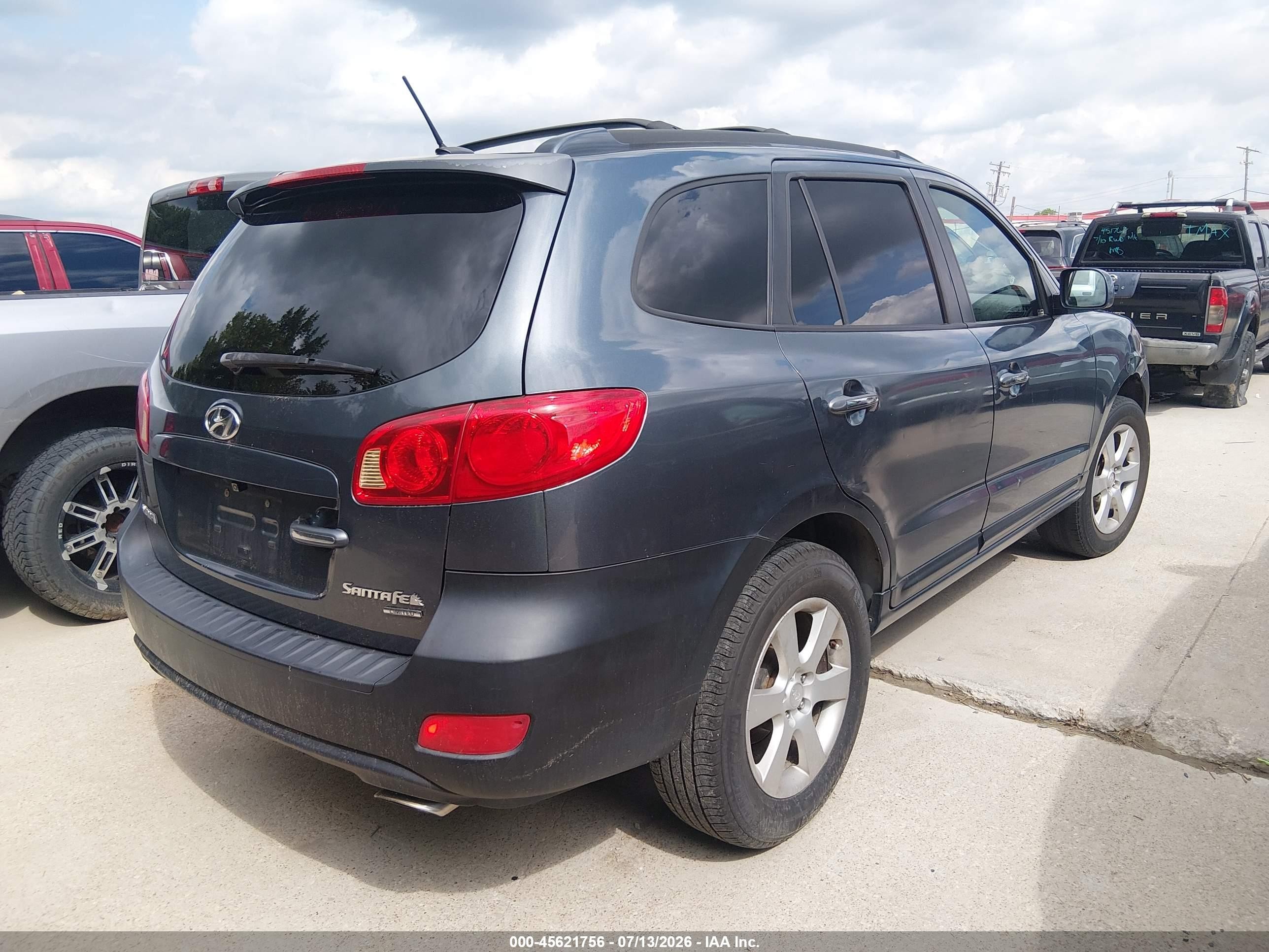 2007 Hyundai Santa Fe Limited/se Blue vin: 5NMSH13E97H128777